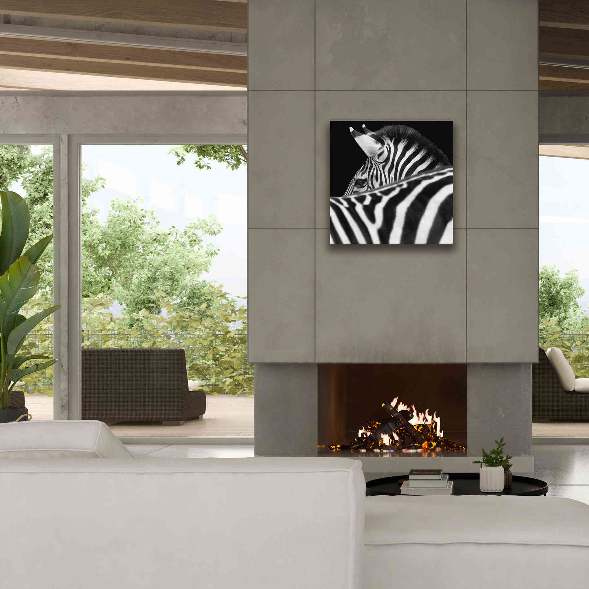 'Zebra III' by Debra Van Swearingen, Canvas Wall Art,26 x 26