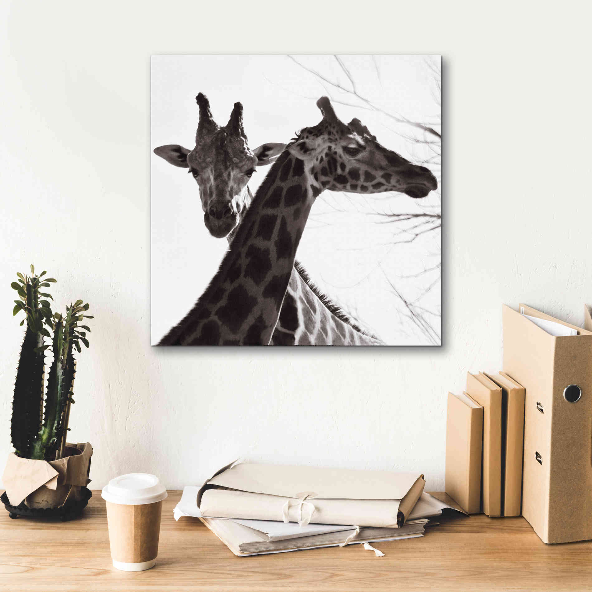 'Giraffe II' by Debra Van Swearingen, Canvas Wall Art,18 x 18