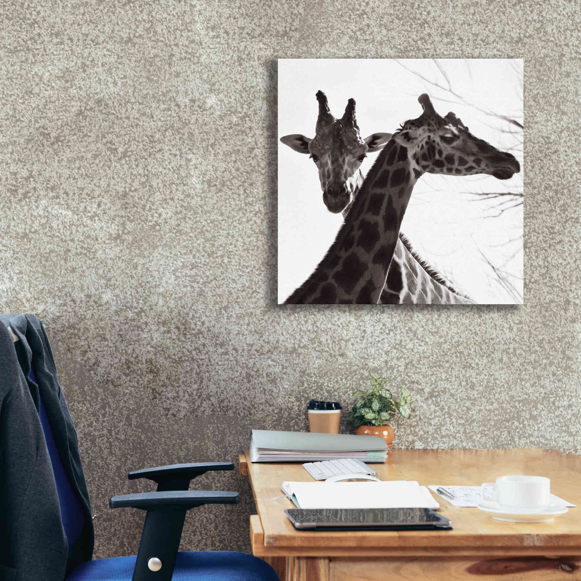 'Giraffe II' by Debra Van Swearingen, Canvas Wall Art,26 x 26