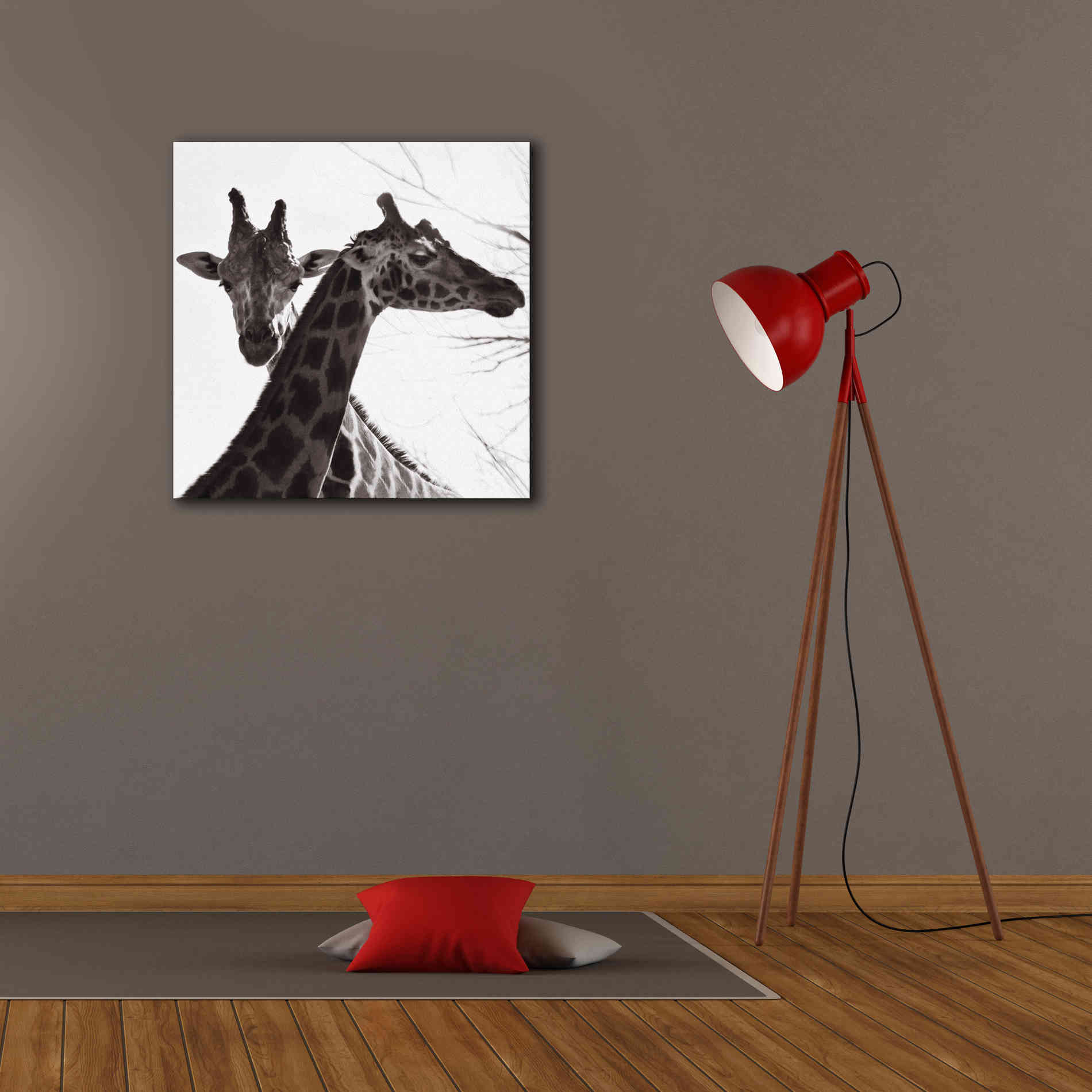 'Giraffe II' by Debra Van Swearingen, Canvas Wall Art,26 x 26