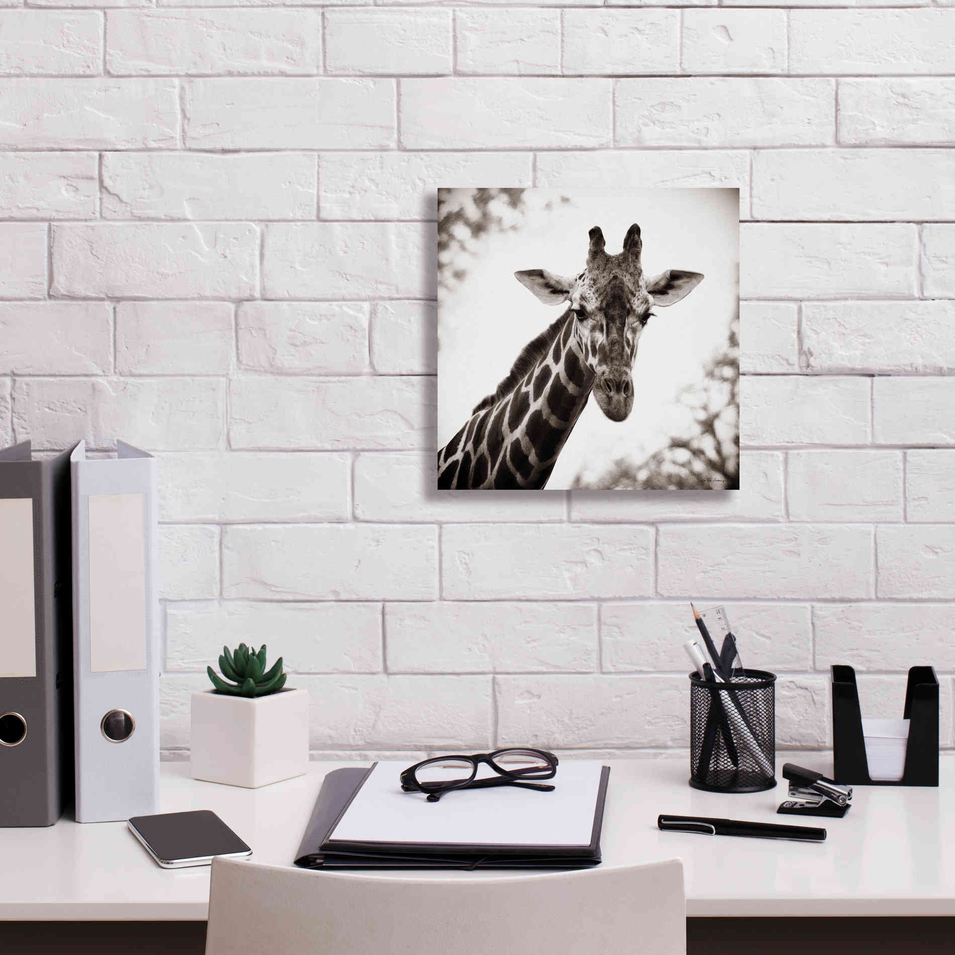 'Giraffe I' by Debra Van Swearingen, Canvas Wall Art,12 x 12