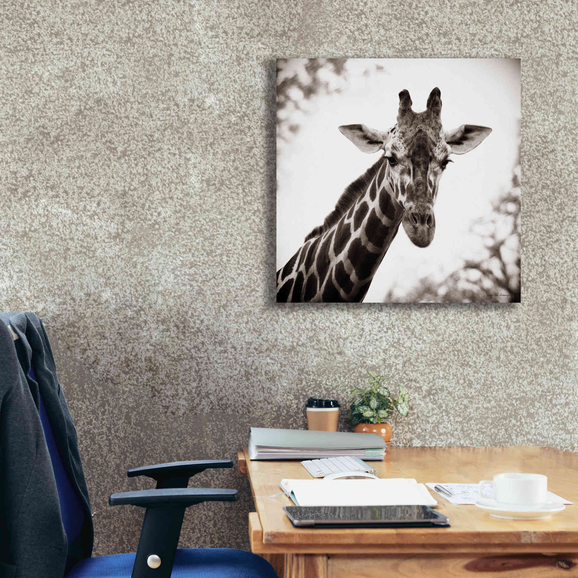 'Giraffe I' by Debra Van Swearingen, Canvas Wall Art,26 x 26