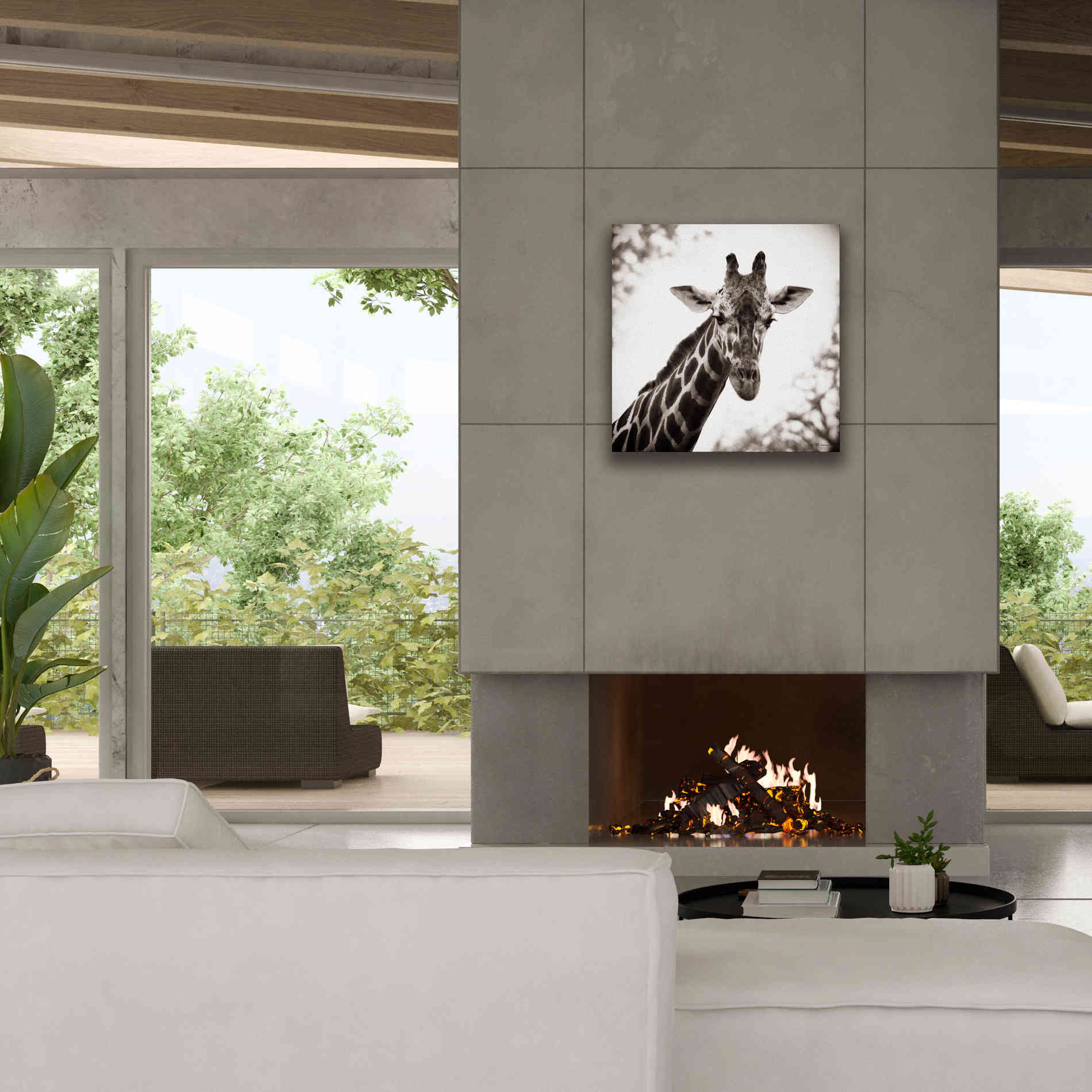 'Giraffe I' by Debra Van Swearingen, Canvas Wall Art,26 x 26