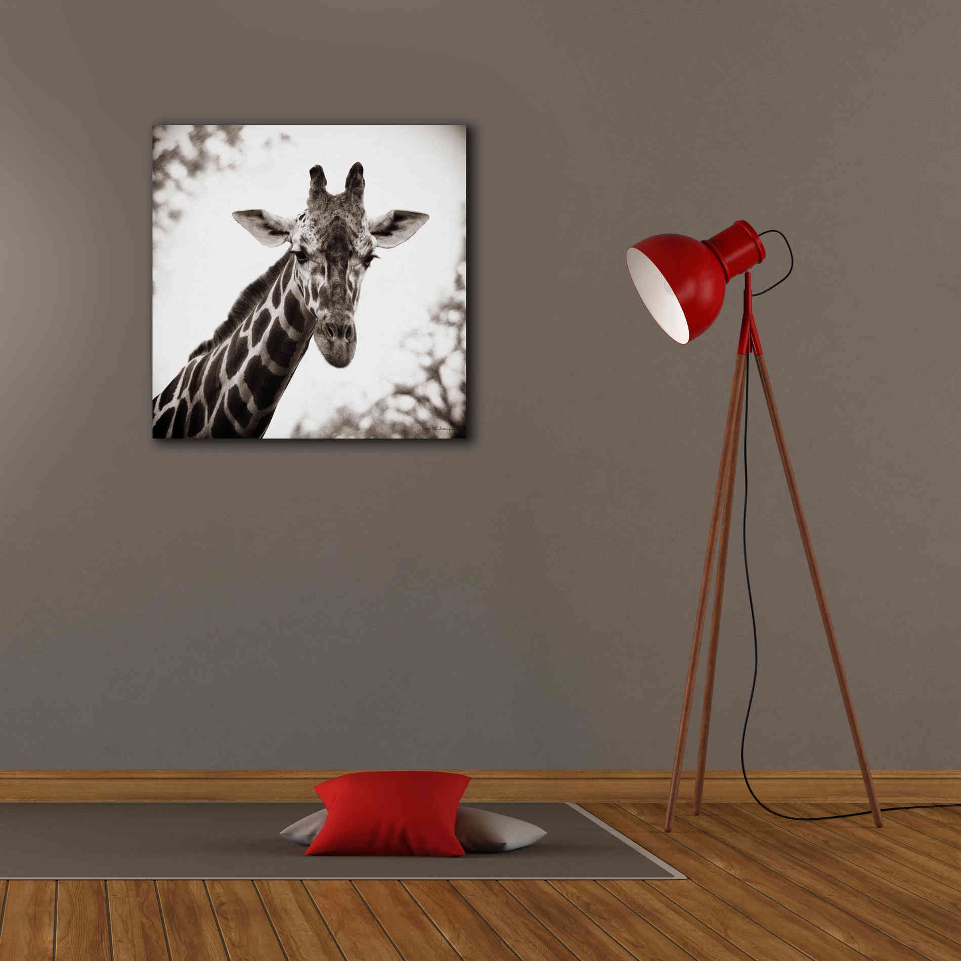 'Giraffe I' by Debra Van Swearingen, Canvas Wall Art,26 x 26