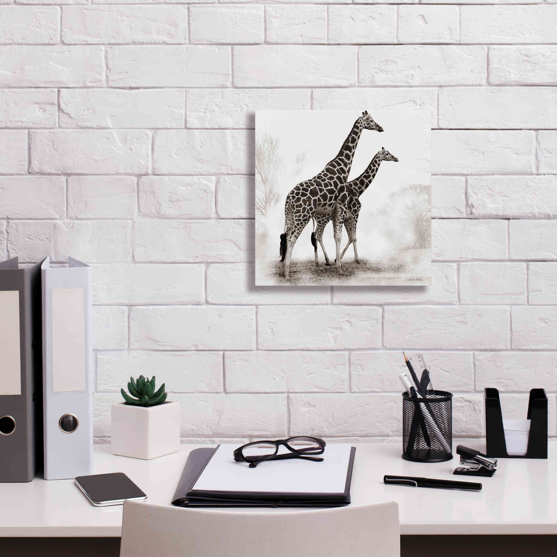 'Giraffe III' by Debra Van Swearingen, Canvas Wall Art,12 x 12