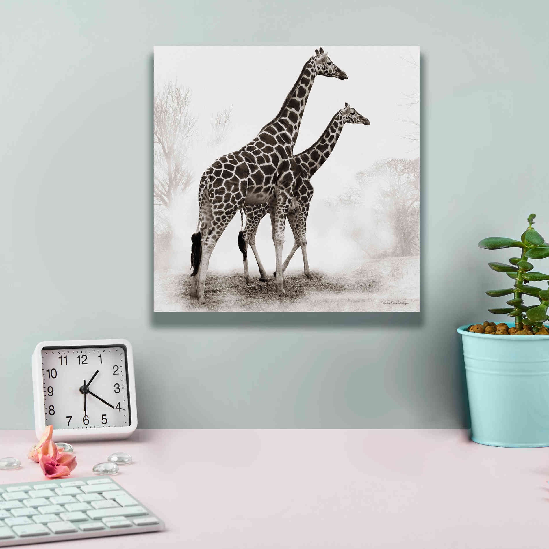 'Giraffe III' by Debra Van Swearingen, Canvas Wall Art,12 x 12