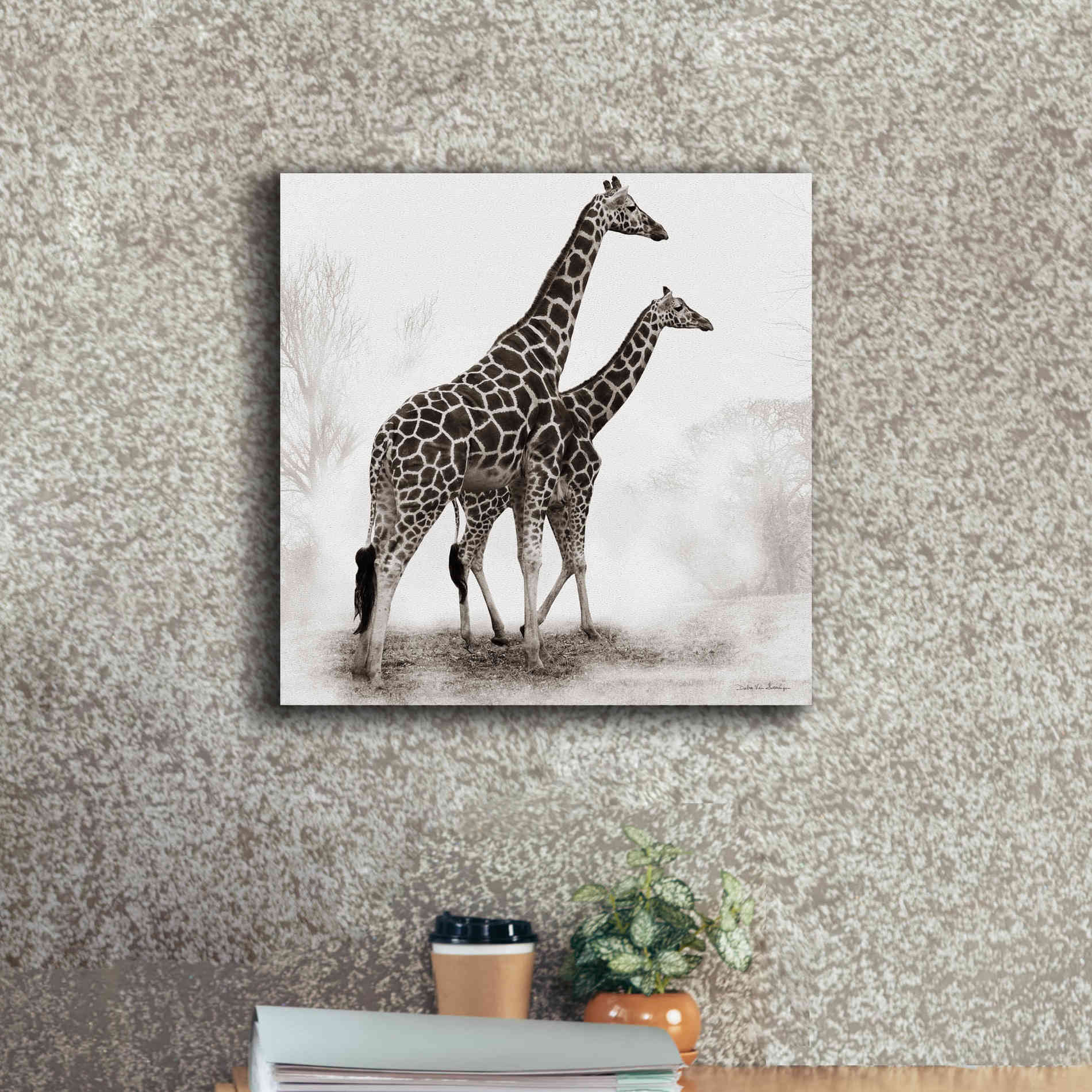 'Giraffe III' by Debra Van Swearingen, Canvas Wall Art,18 x 18