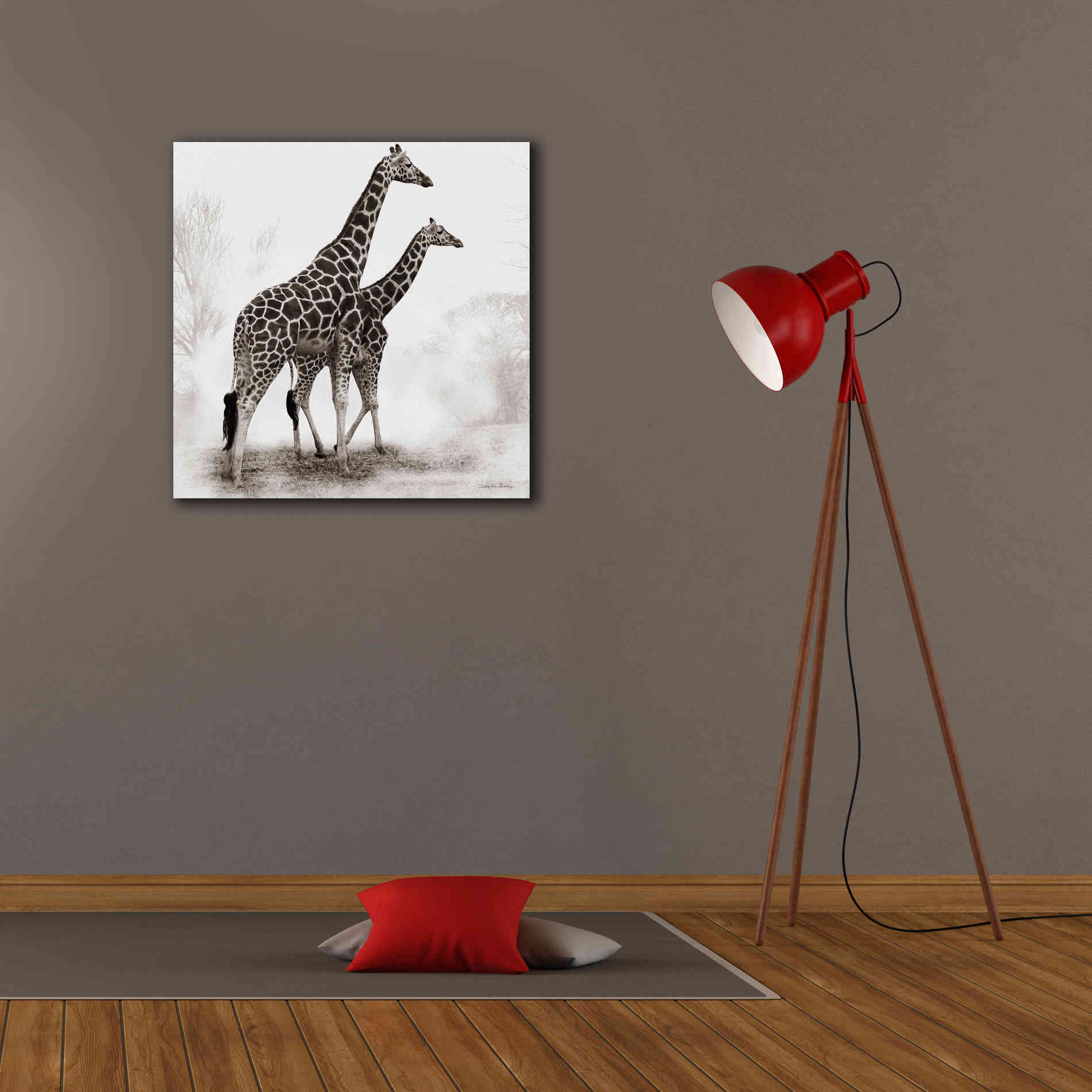 'Giraffe III' by Debra Van Swearingen, Canvas Wall Art,26 x 26