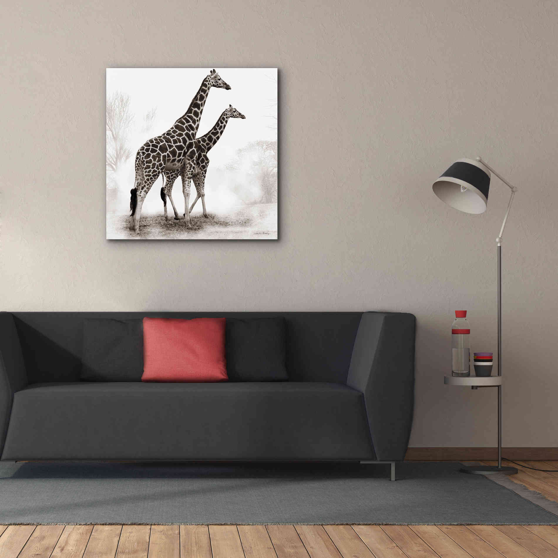 'Giraffe III' by Debra Van Swearingen, Canvas Wall Art,37 x 37