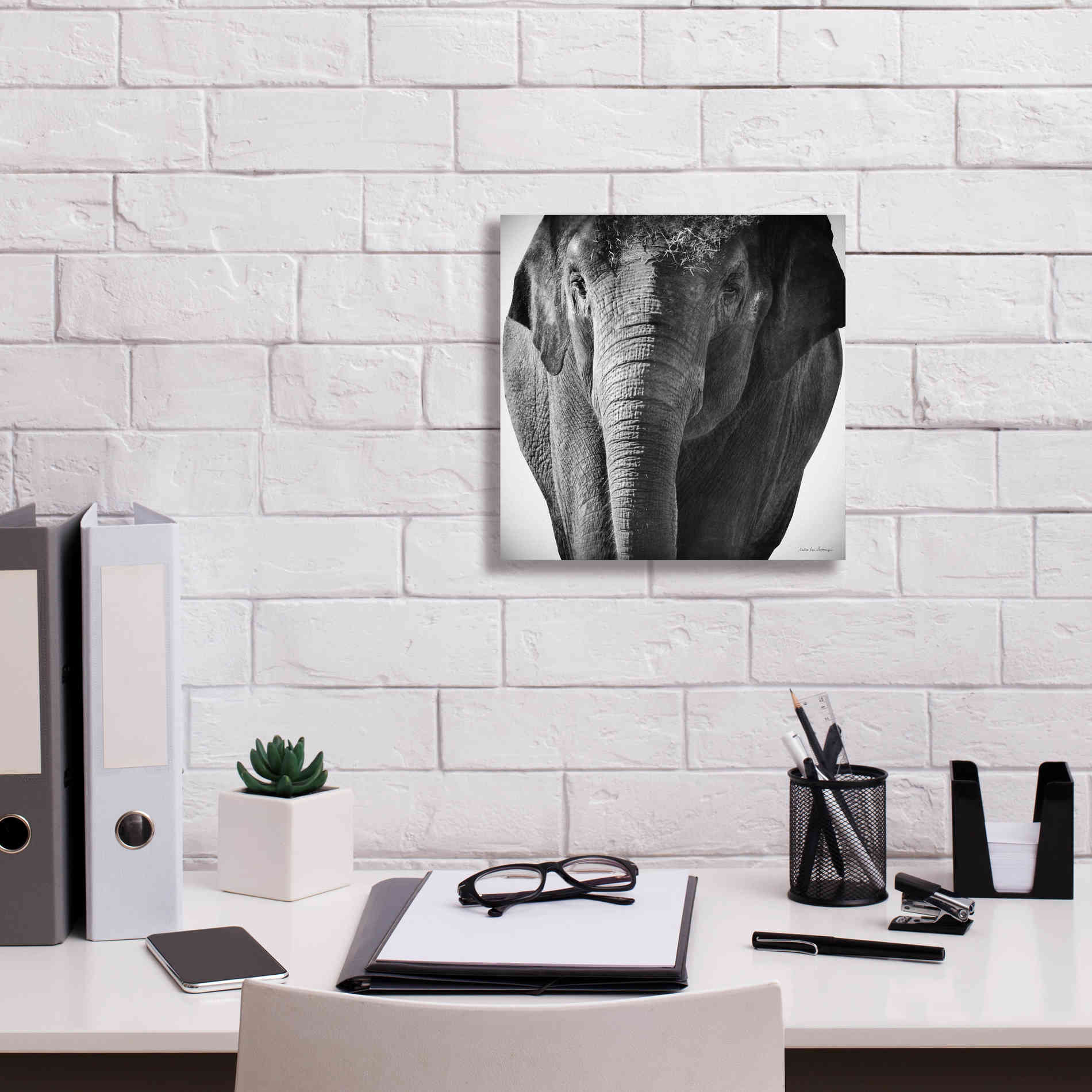 'Elephant I' by Debra Van Swearingen, Canvas Wall Art,12 x 12