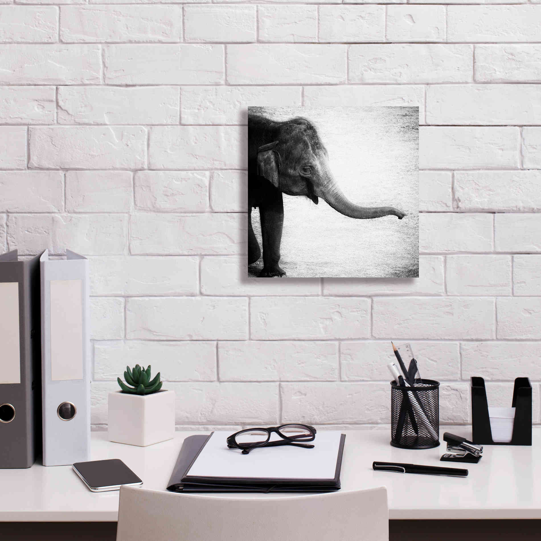 'Elephant II' by Debra Van Swearingen, Canvas Wall Art,12 x 12