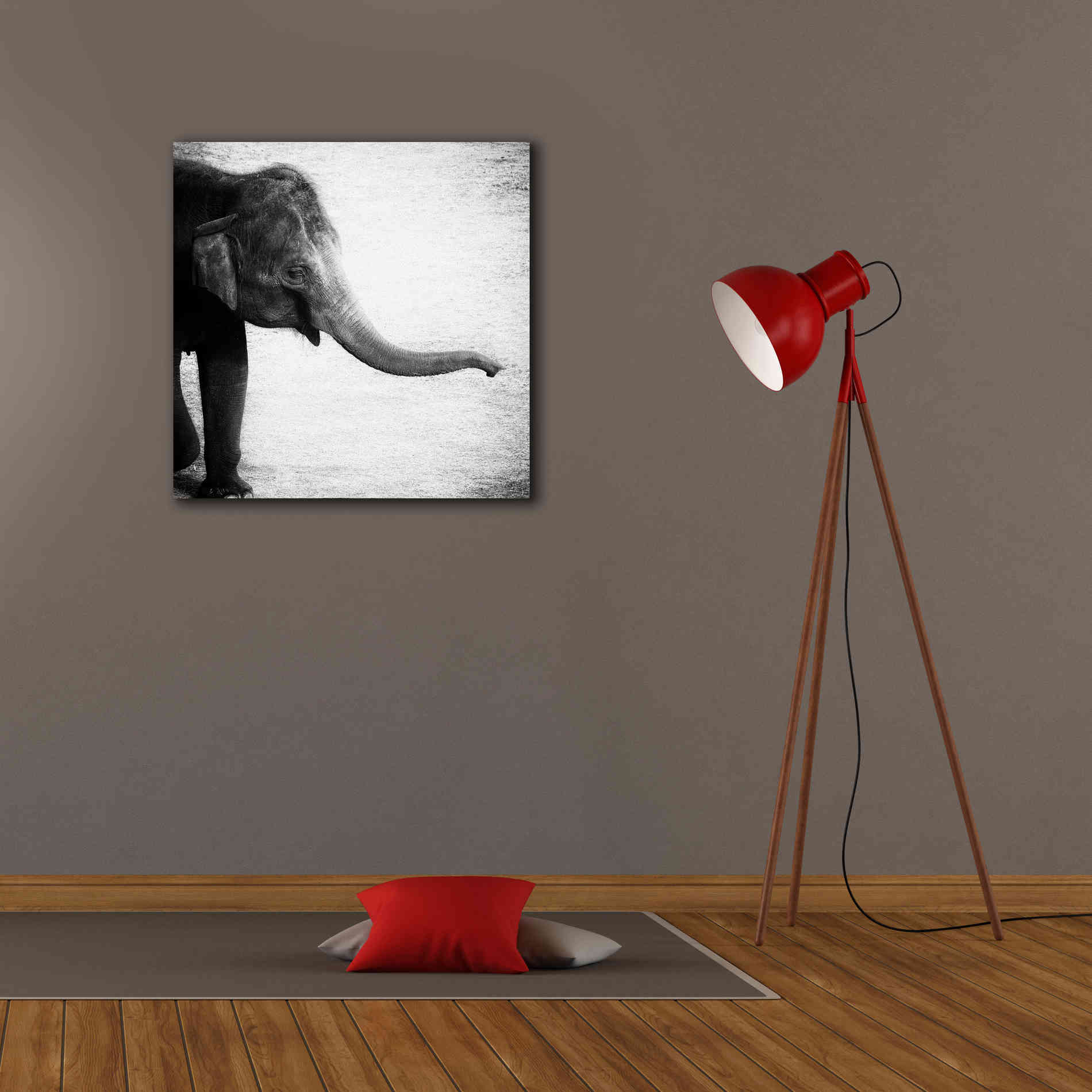 'Elephant II' by Debra Van Swearingen, Canvas Wall Art,26 x 26