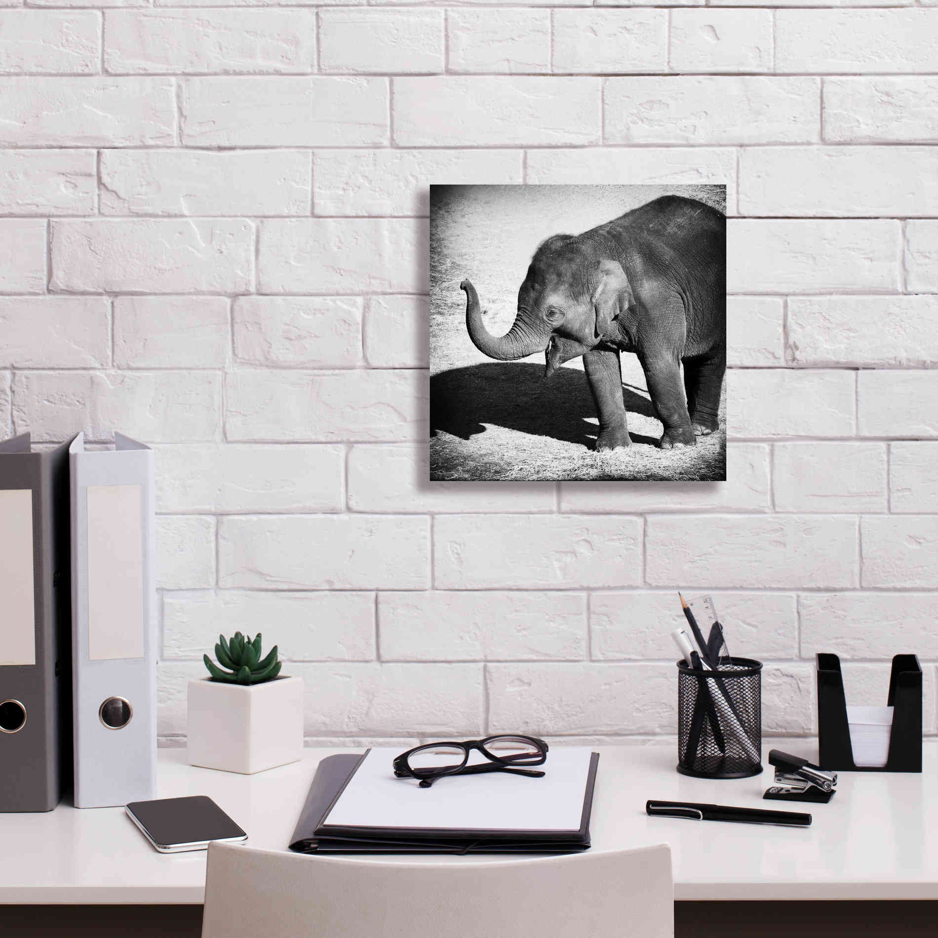 'Elephant IV' by Debra Van Swearingen, Canvas Wall Art,12 x 12