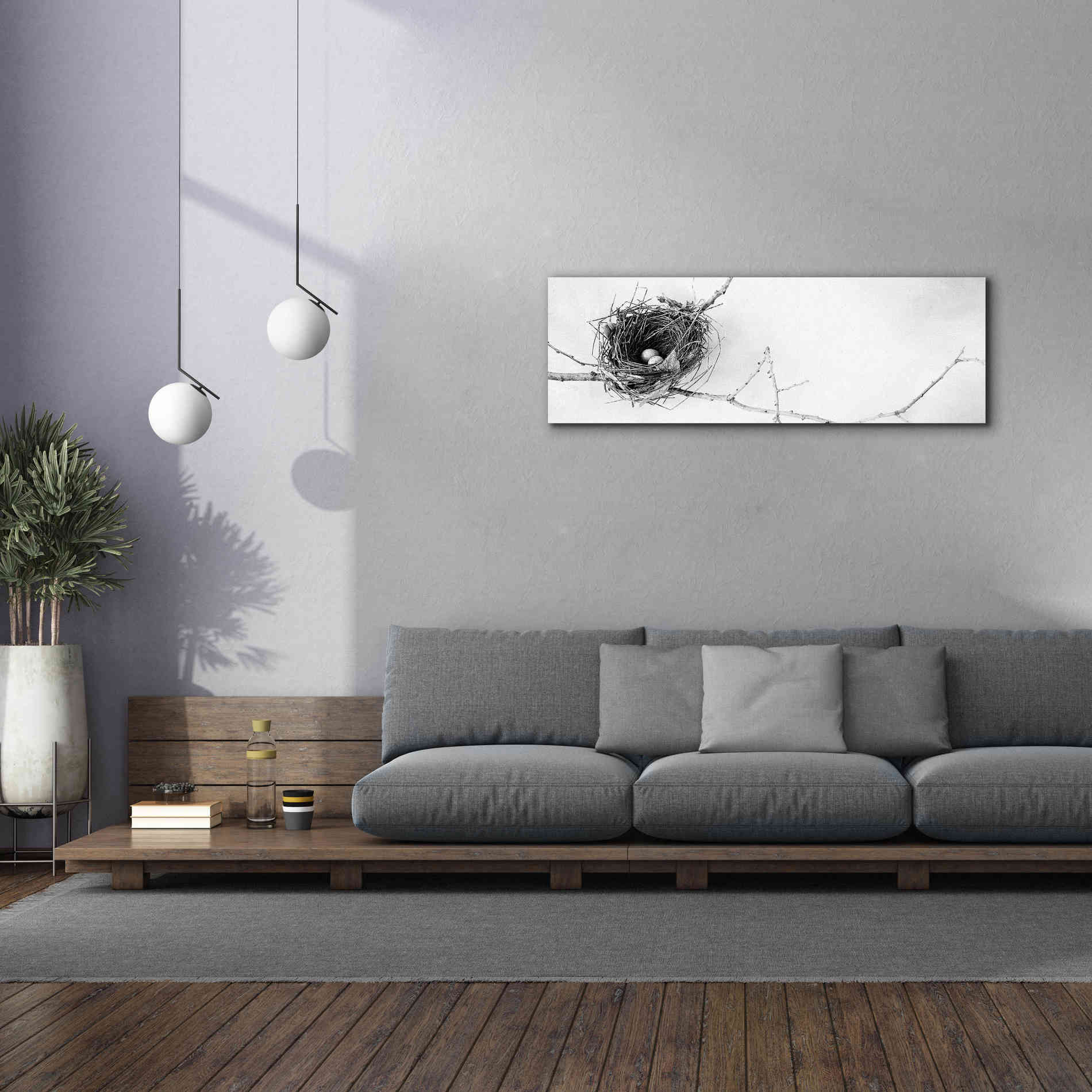 'Nest and Branch I Pano' by Debra Van Swearingen, Canvas Wall Art,60 x 20