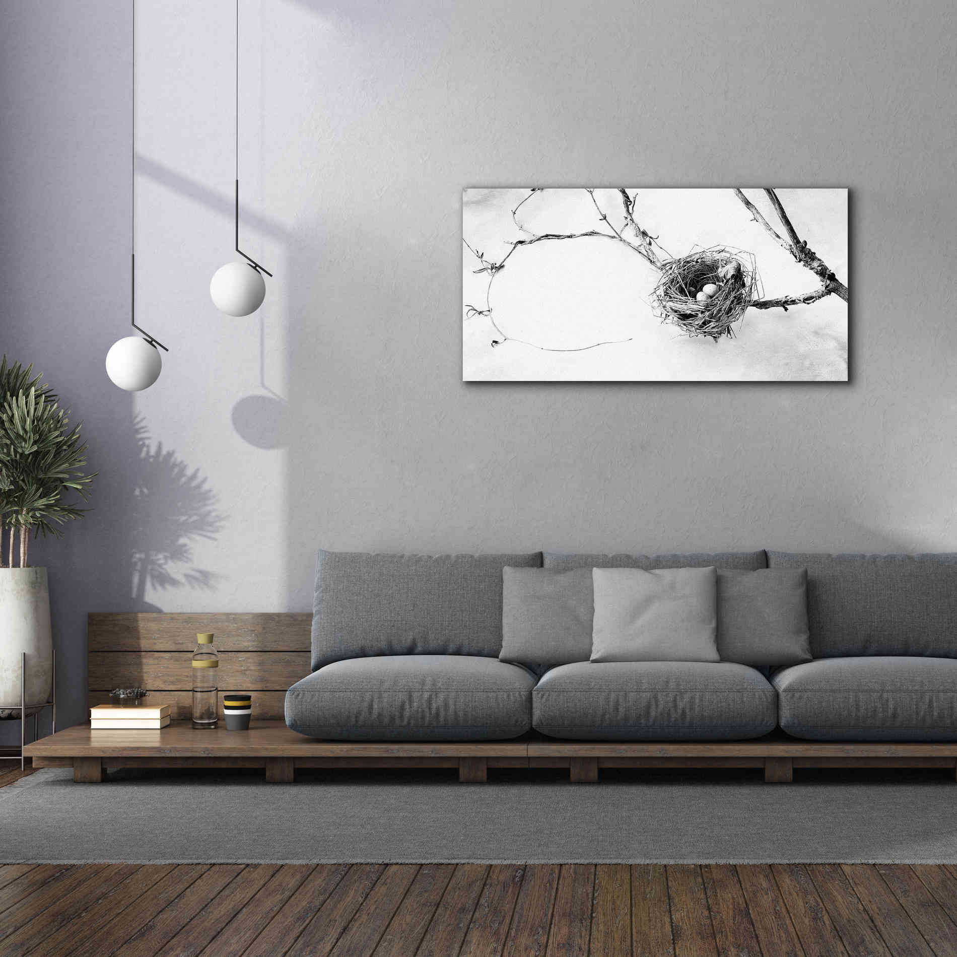 'Nest and Branch III' by Debra Van Swearingen, Canvas Wall Art,60 x 30