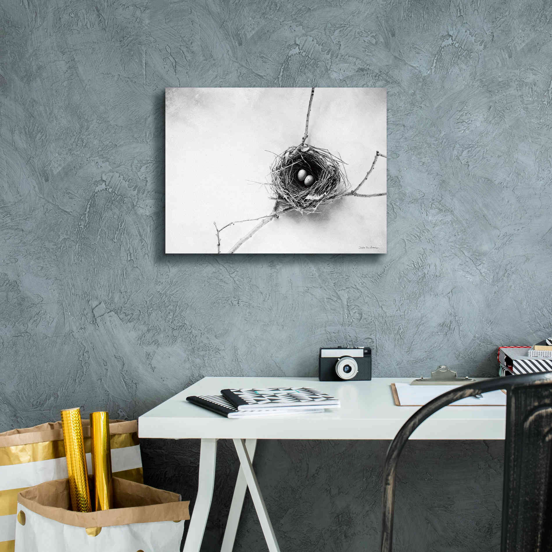 'Nest and Branch IV' by Debra Van Swearingen, Canvas Wall Art,16 x 12