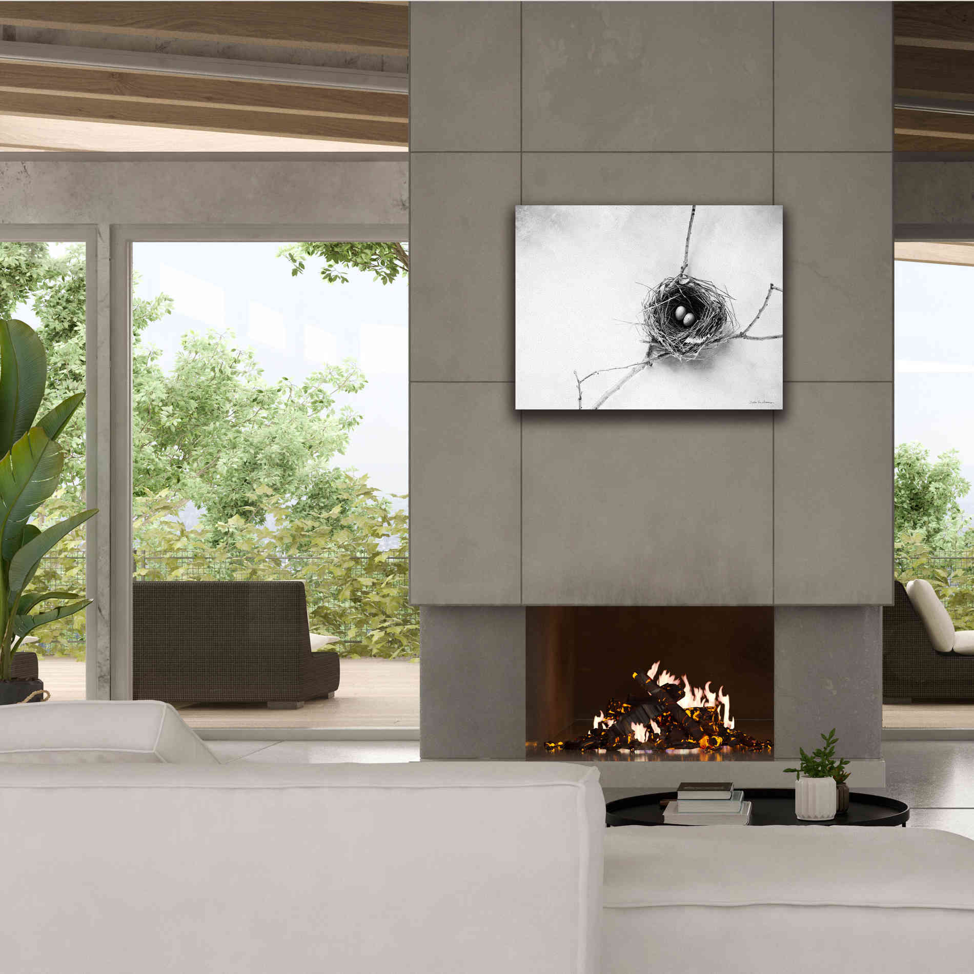 'Nest and Branch IV' by Debra Van Swearingen, Canvas Wall Art,34 x 26