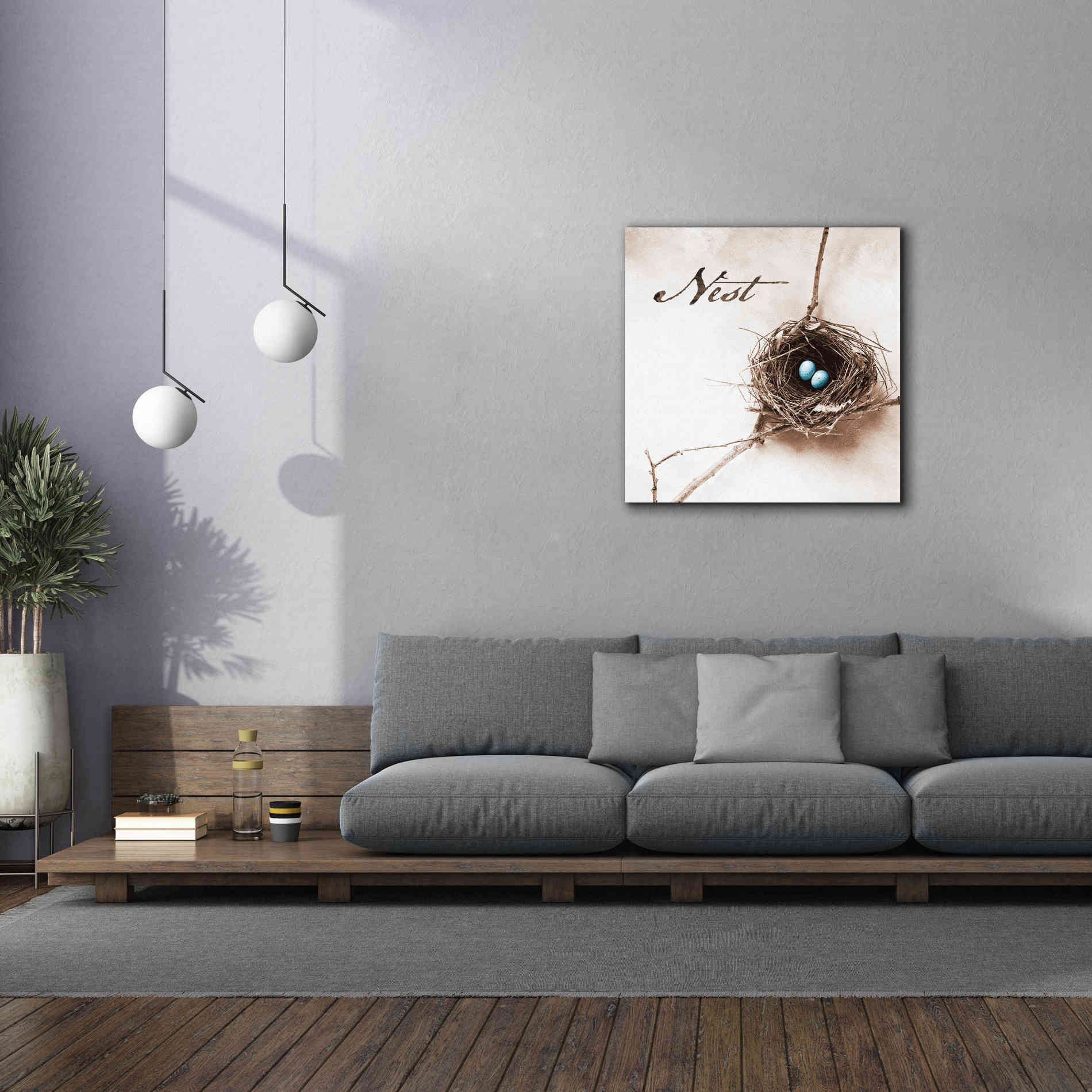 'Nest and Branch IV - Nest' by Debra Van Swearingen, Canvas Wall Art,37 x 37