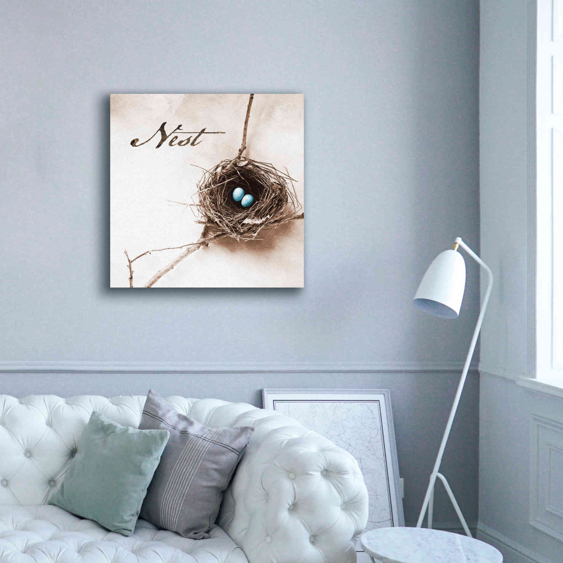 'Nest and Branch IV - Nest' by Debra Van Swearingen, Canvas Wall Art,37 x 37