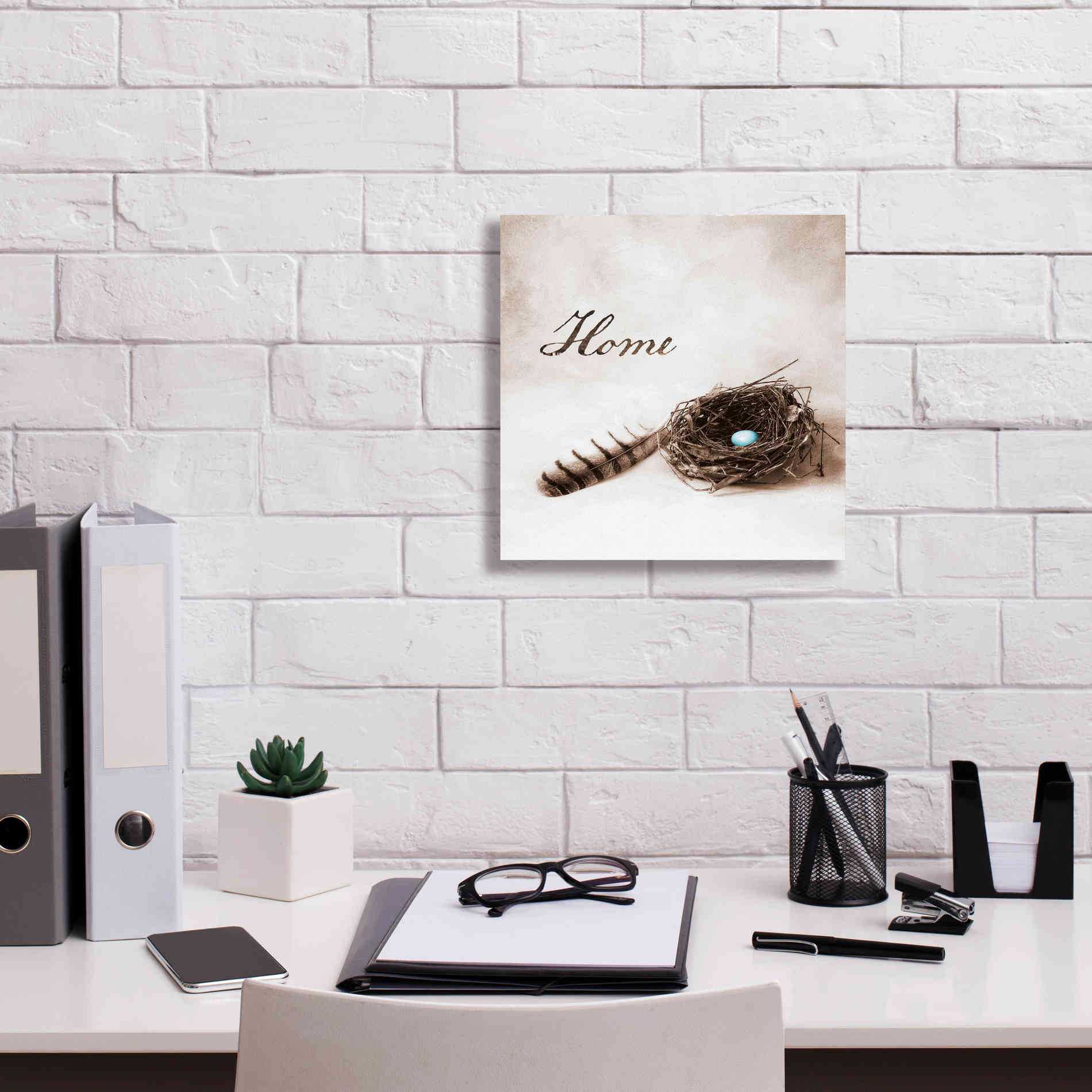 'Nestled IV - Home' by Debra Van Swearingen, Canvas Wall Art,12 x 12