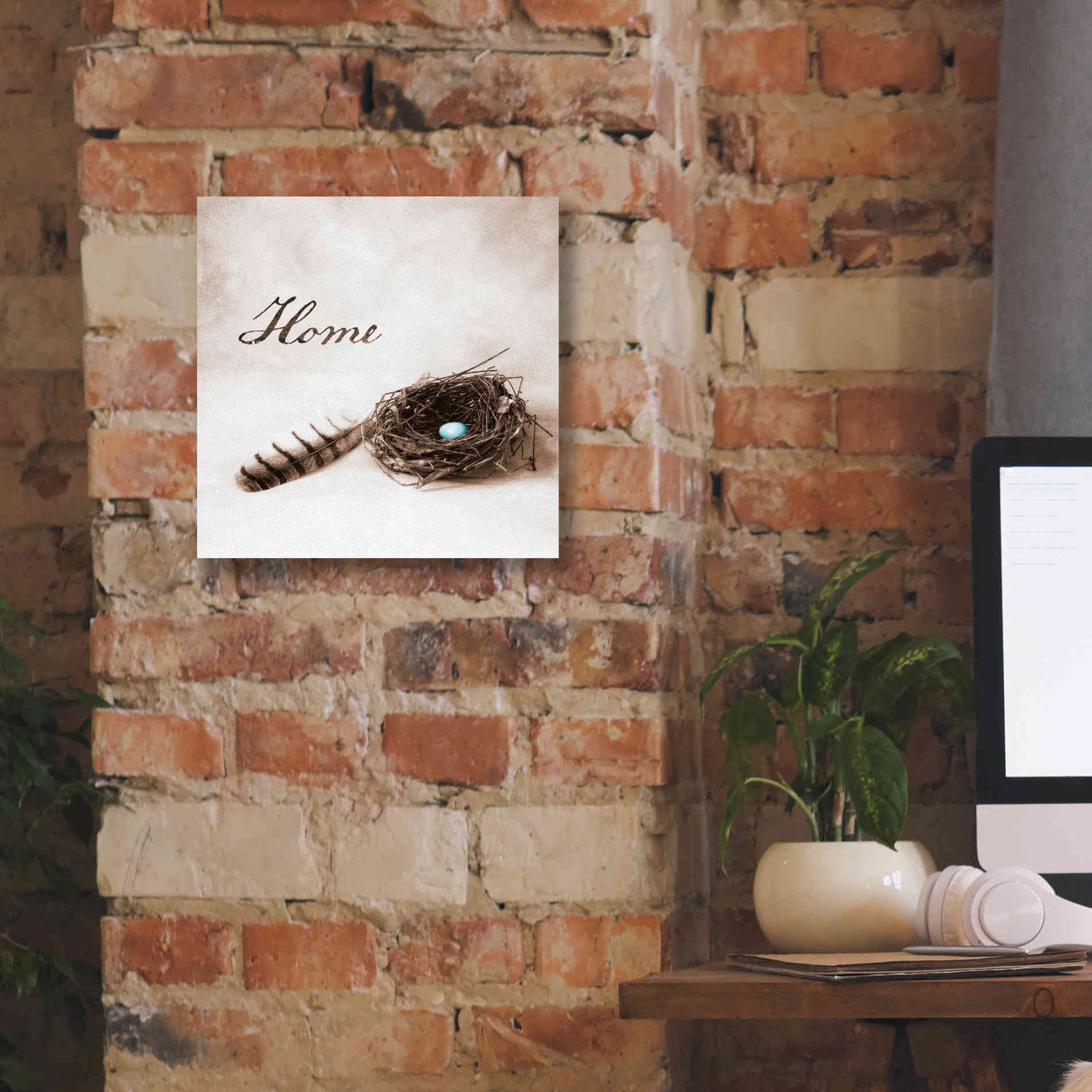 'Nestled IV - Home' by Debra Van Swearingen, Canvas Wall Art,12 x 12