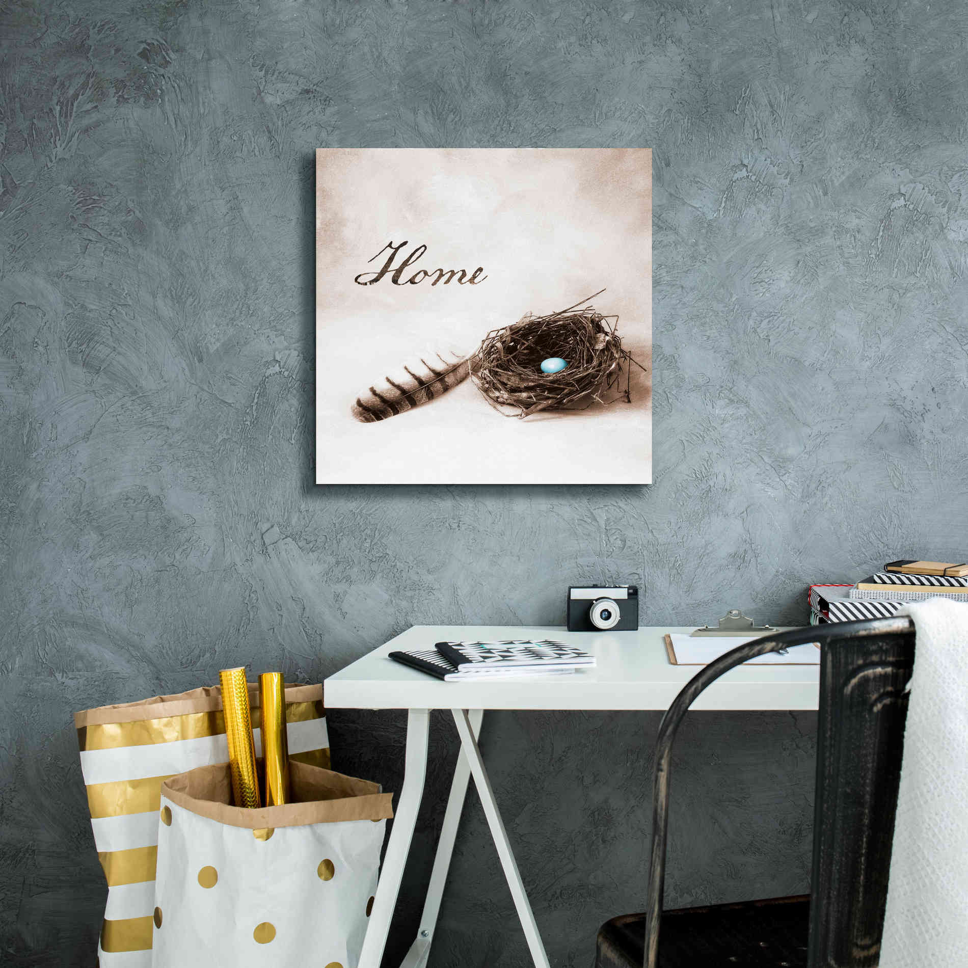 'Nestled IV - Home' by Debra Van Swearingen, Canvas Wall Art,18 x 18