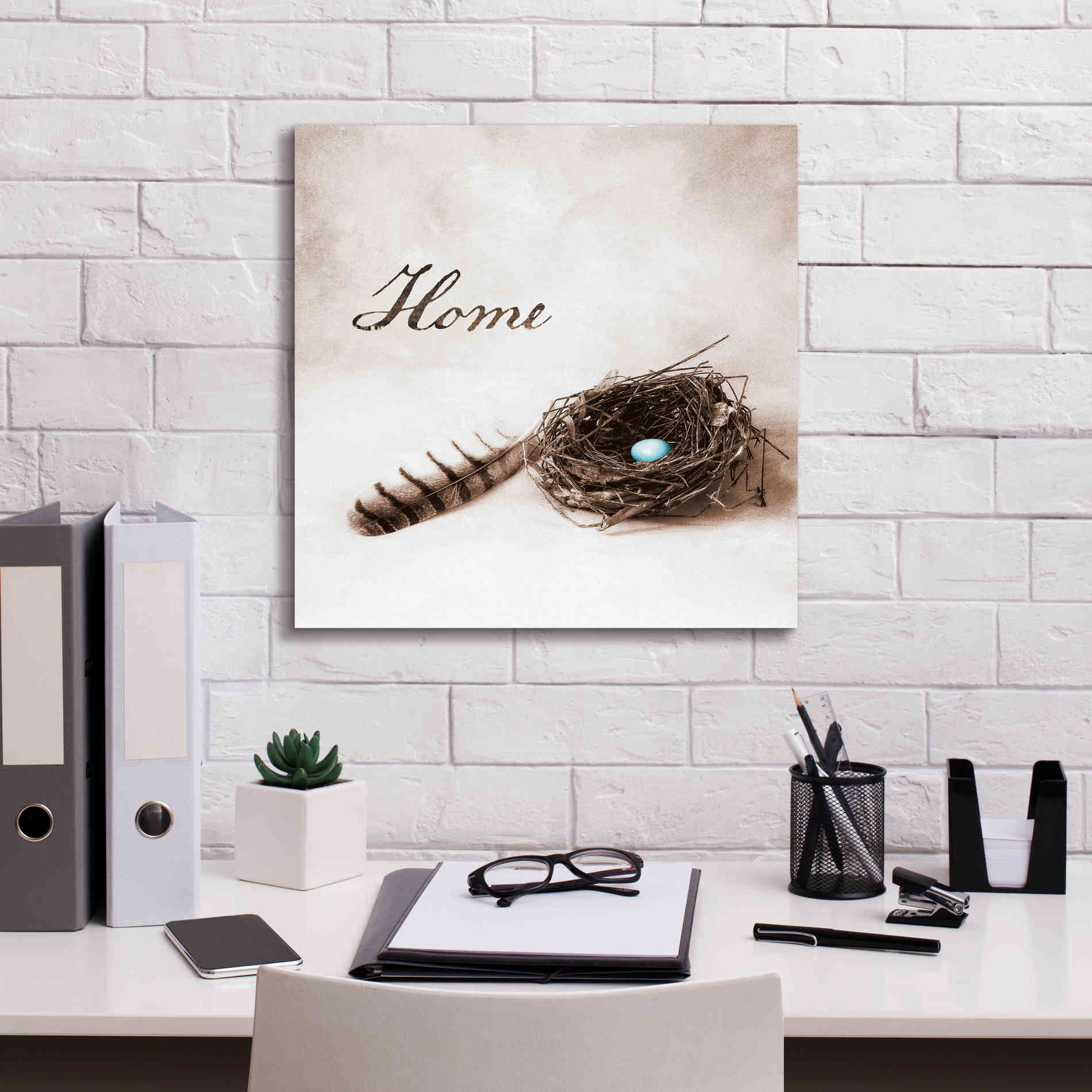 'Nestled IV - Home' by Debra Van Swearingen, Canvas Wall Art,18 x 18