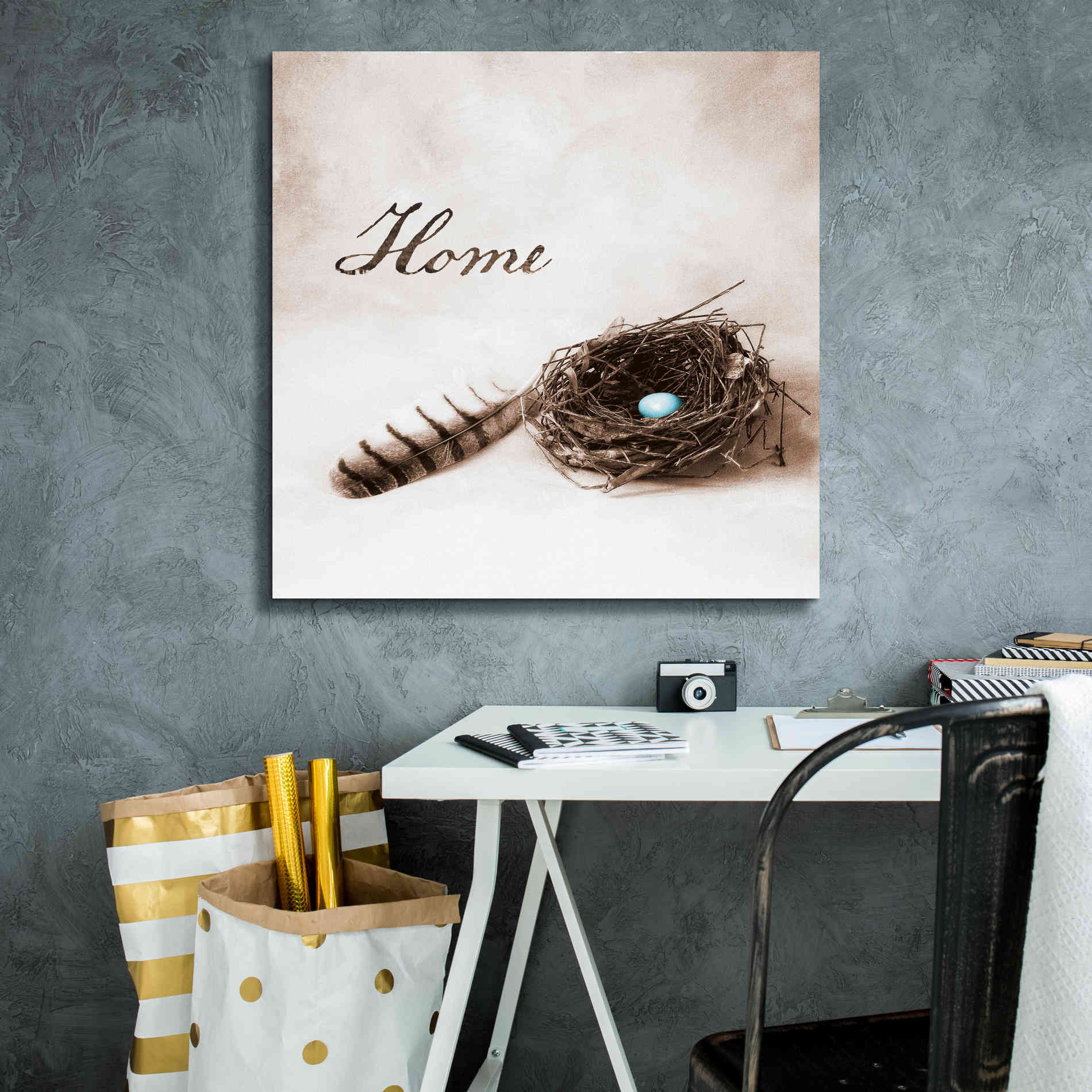 'Nestled IV - Home' by Debra Van Swearingen, Canvas Wall Art,26 x 26