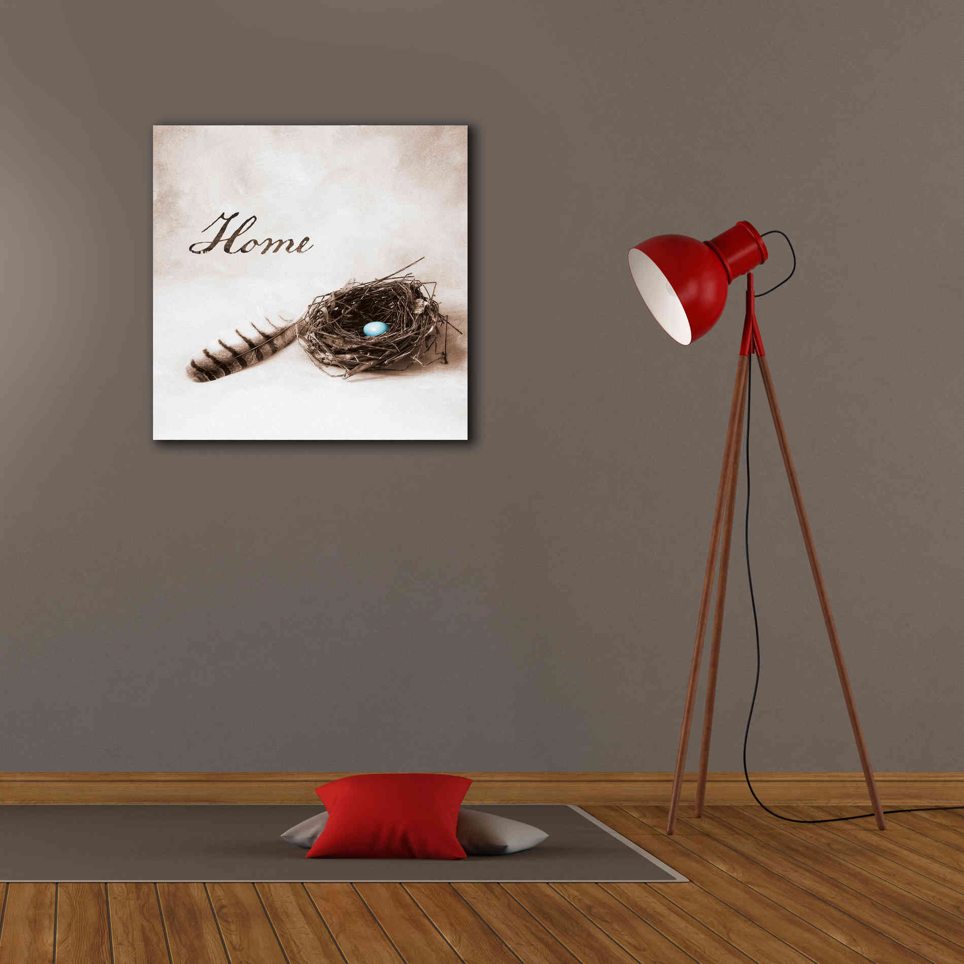 'Nestled IV - Home' by Debra Van Swearingen, Canvas Wall Art,26 x 26