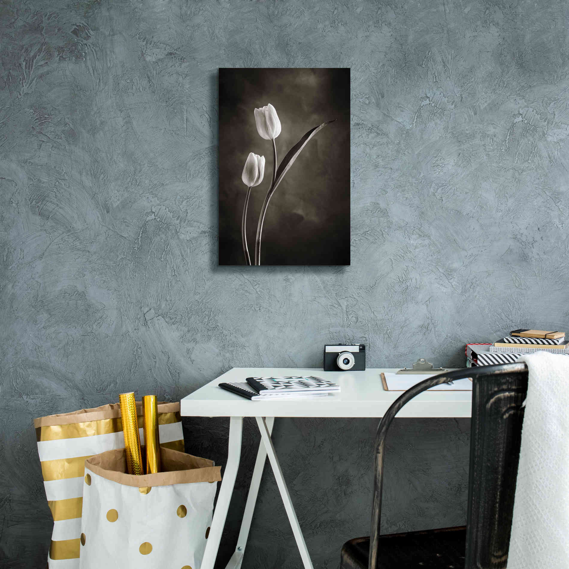 'Two Tone Tulips IV' by Debra Van Swearingen, Canvas Wall Art,12 x 18