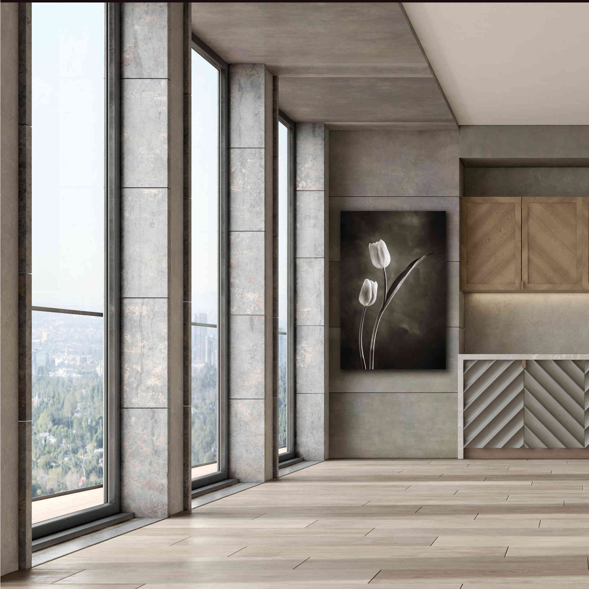 'Two Tone Tulips IV' by Debra Van Swearingen, Canvas Wall Art,40 x 60