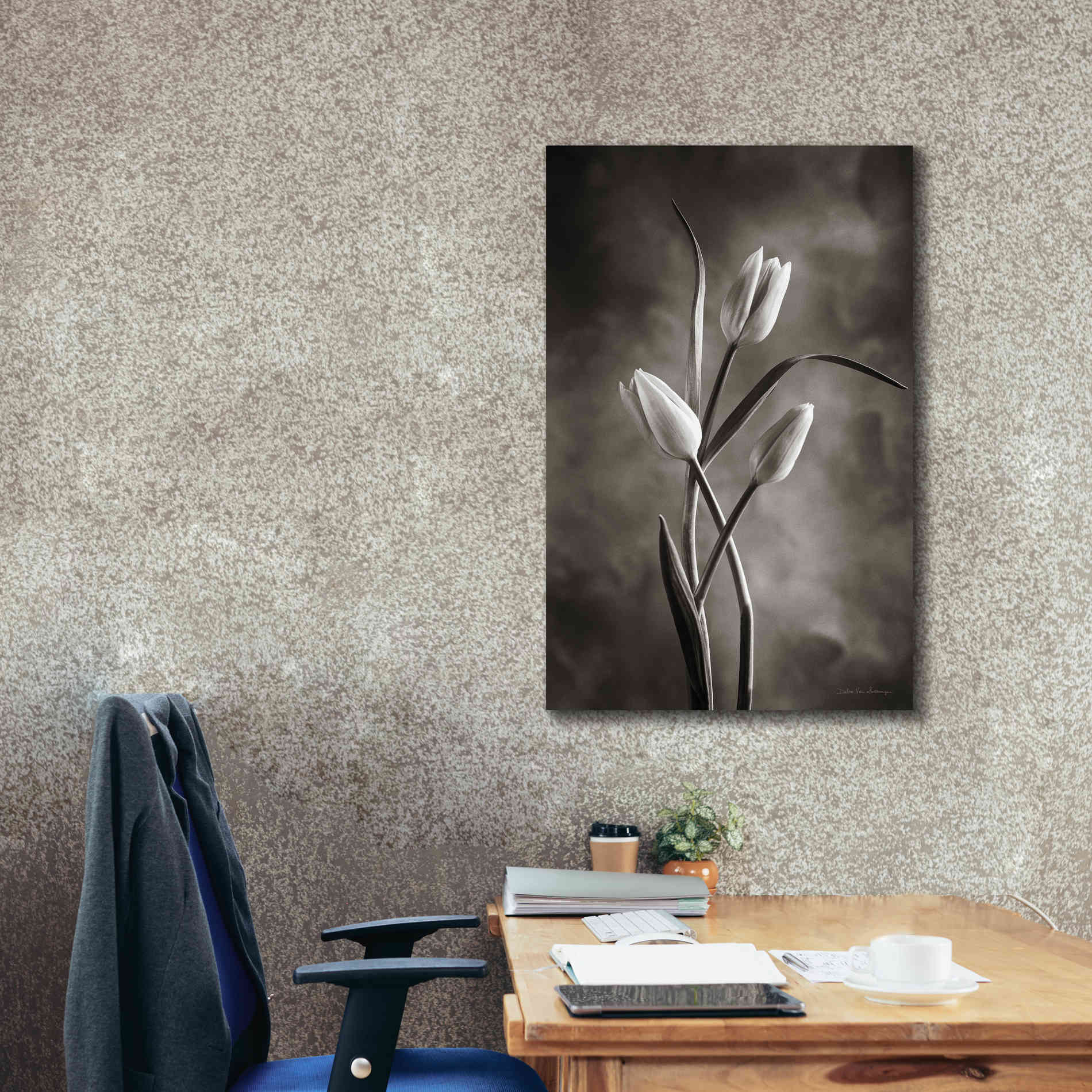 'Two Tone Tulips VII' by Debra Van Swearingen, Canvas Wall Art,26 x 40