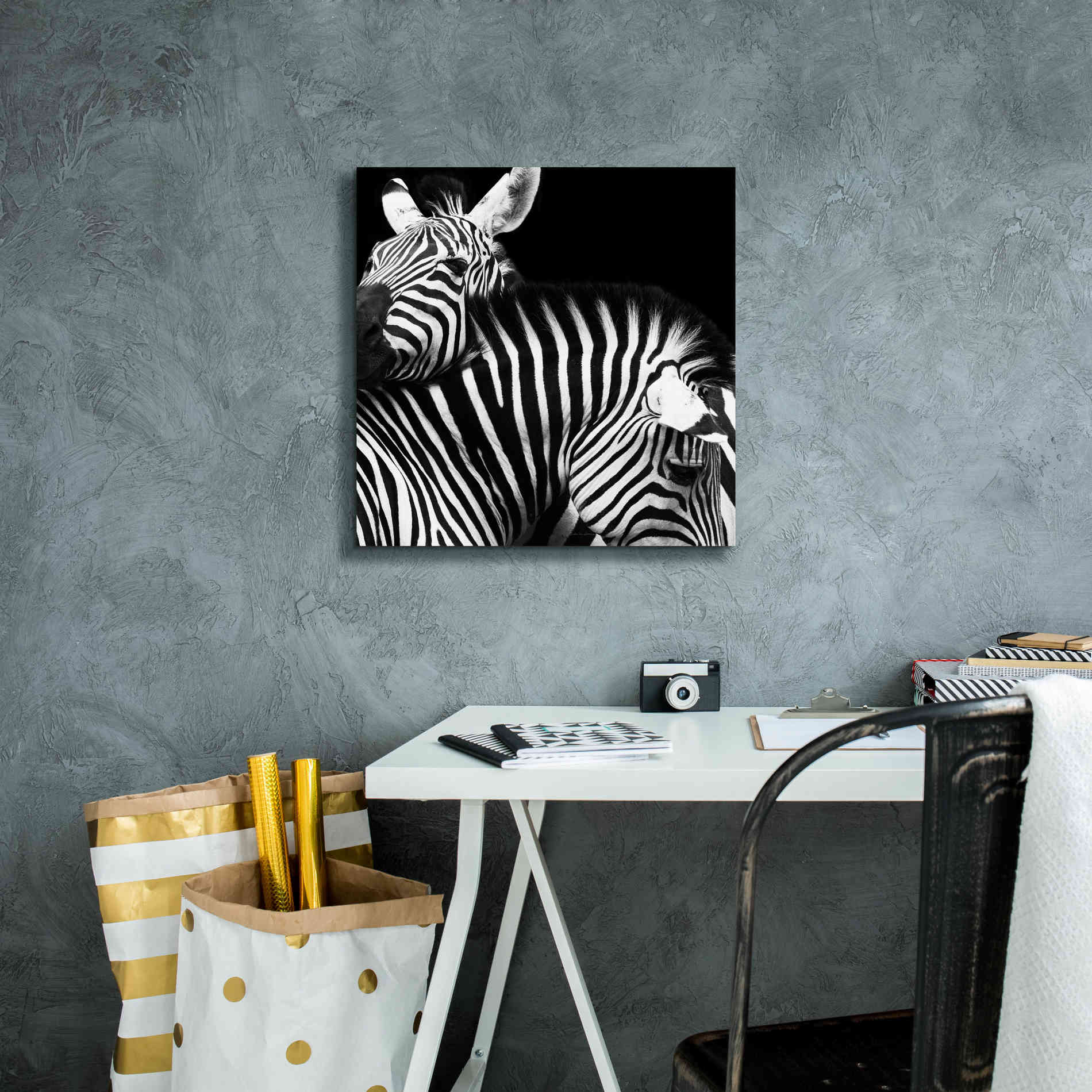 'Zebra VI' by Debra Van Swearingen, Canvas Wall Art,18 x 18