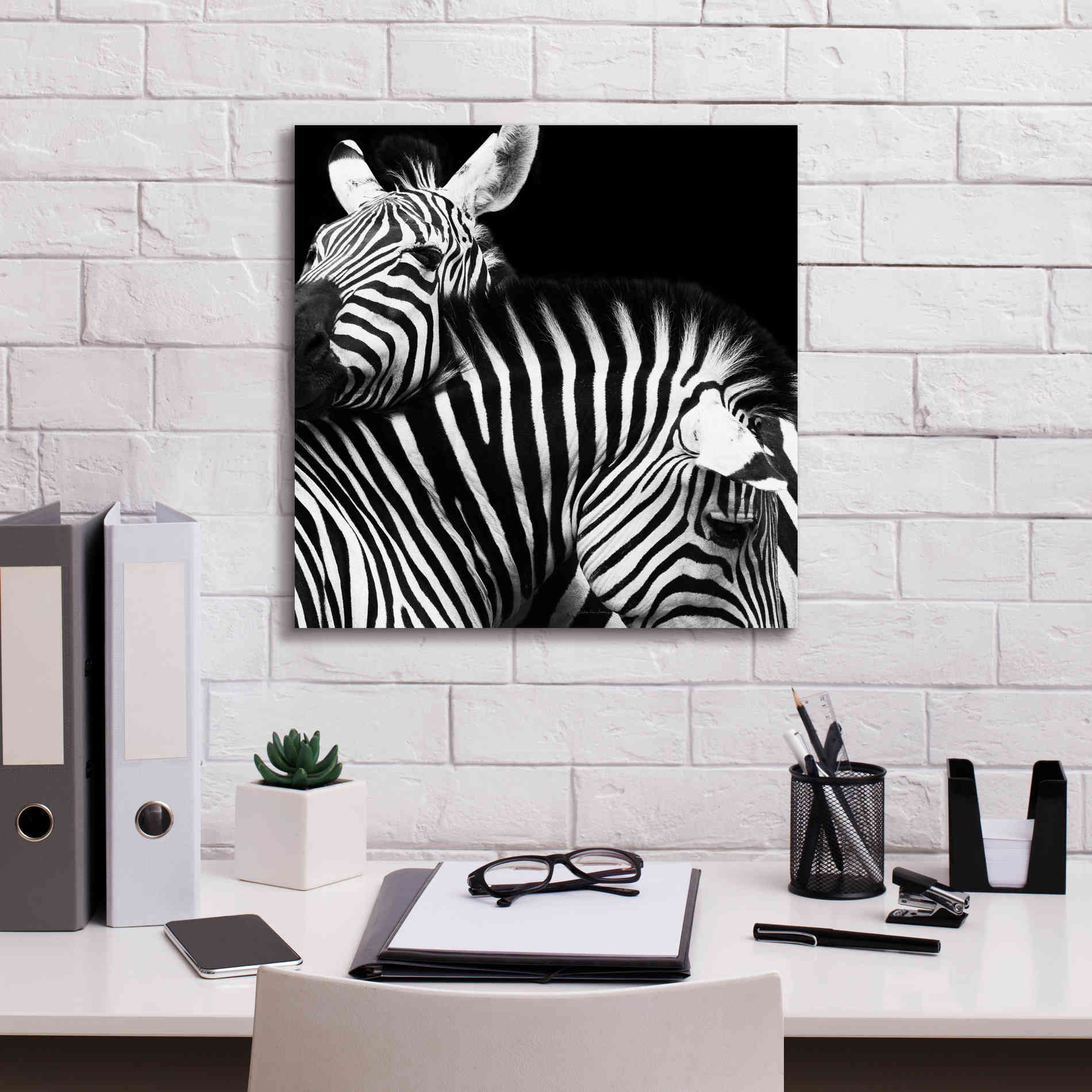 'Zebra VI' by Debra Van Swearingen, Canvas Wall Art,18 x 18