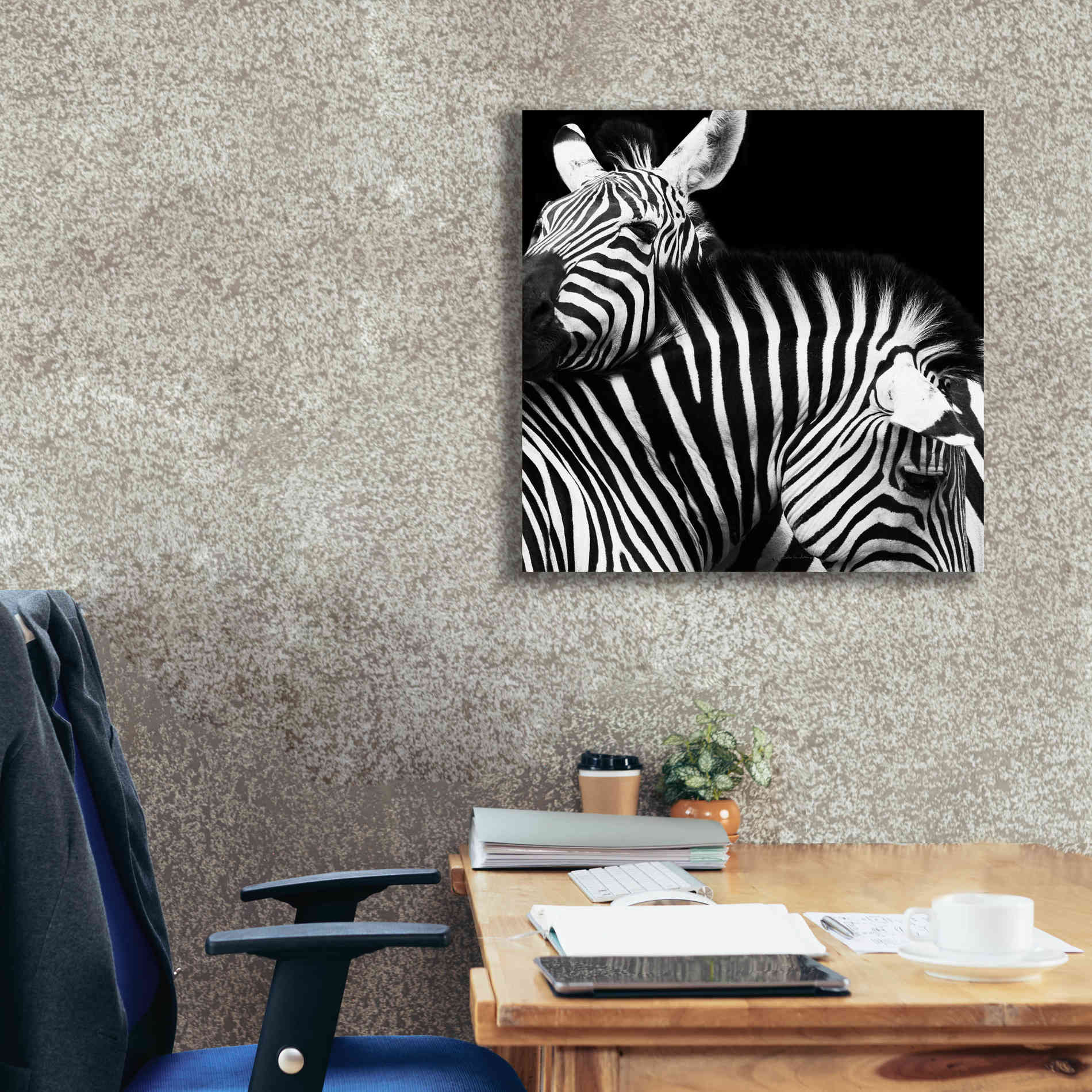 'Zebra VI' by Debra Van Swearingen, Canvas Wall Art,26 x 26