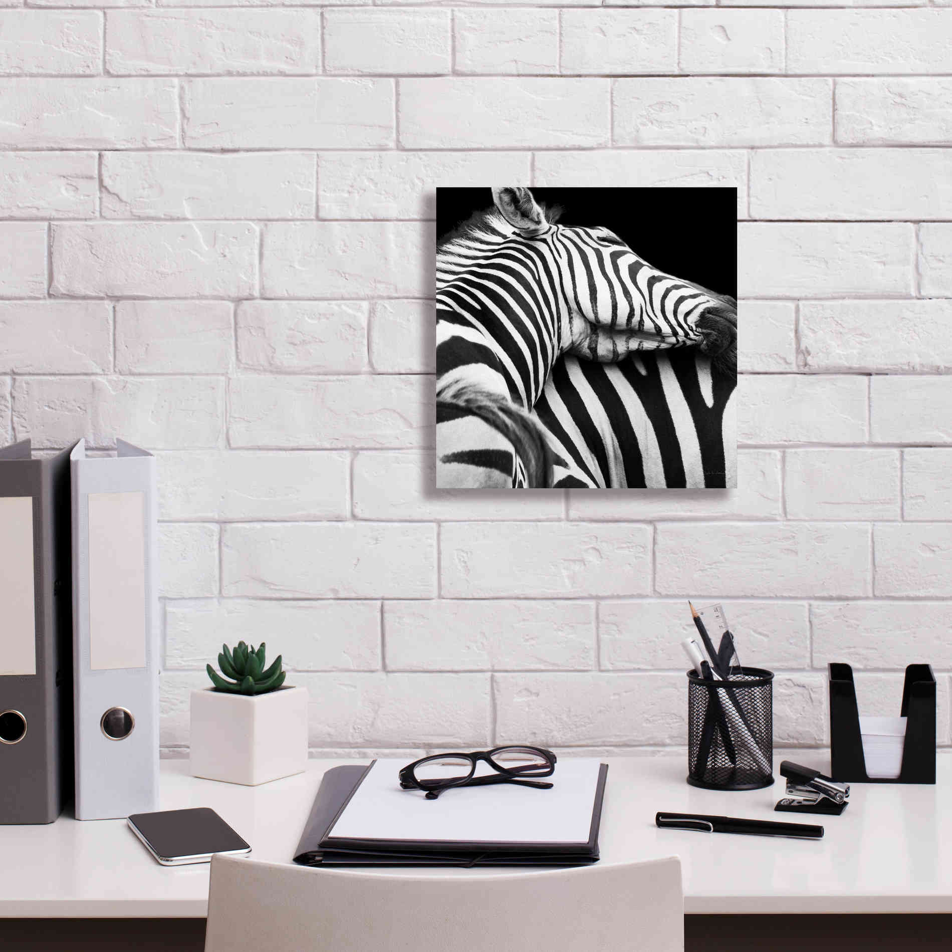 'Zebra VIII' by Debra Van Swearingen, Canvas Wall Art,12 x 12
