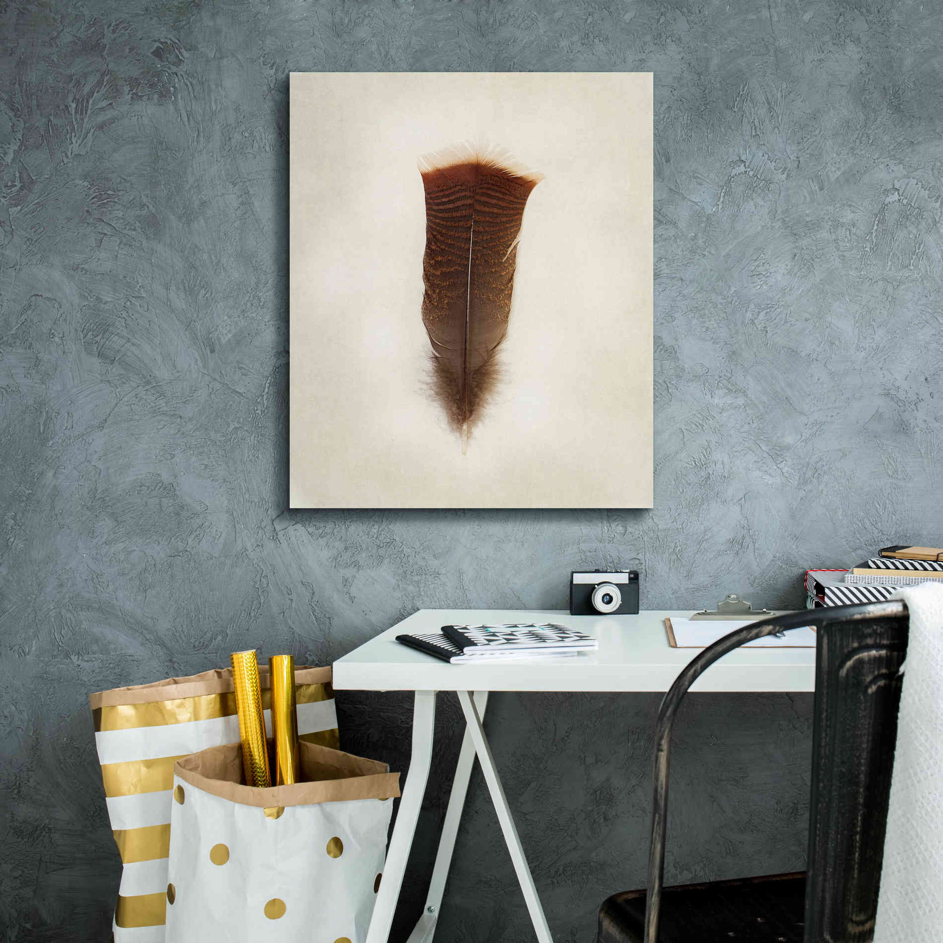 'Feather III' by Debra Van Swearingen, Canvas Wall Art,20 x 24
