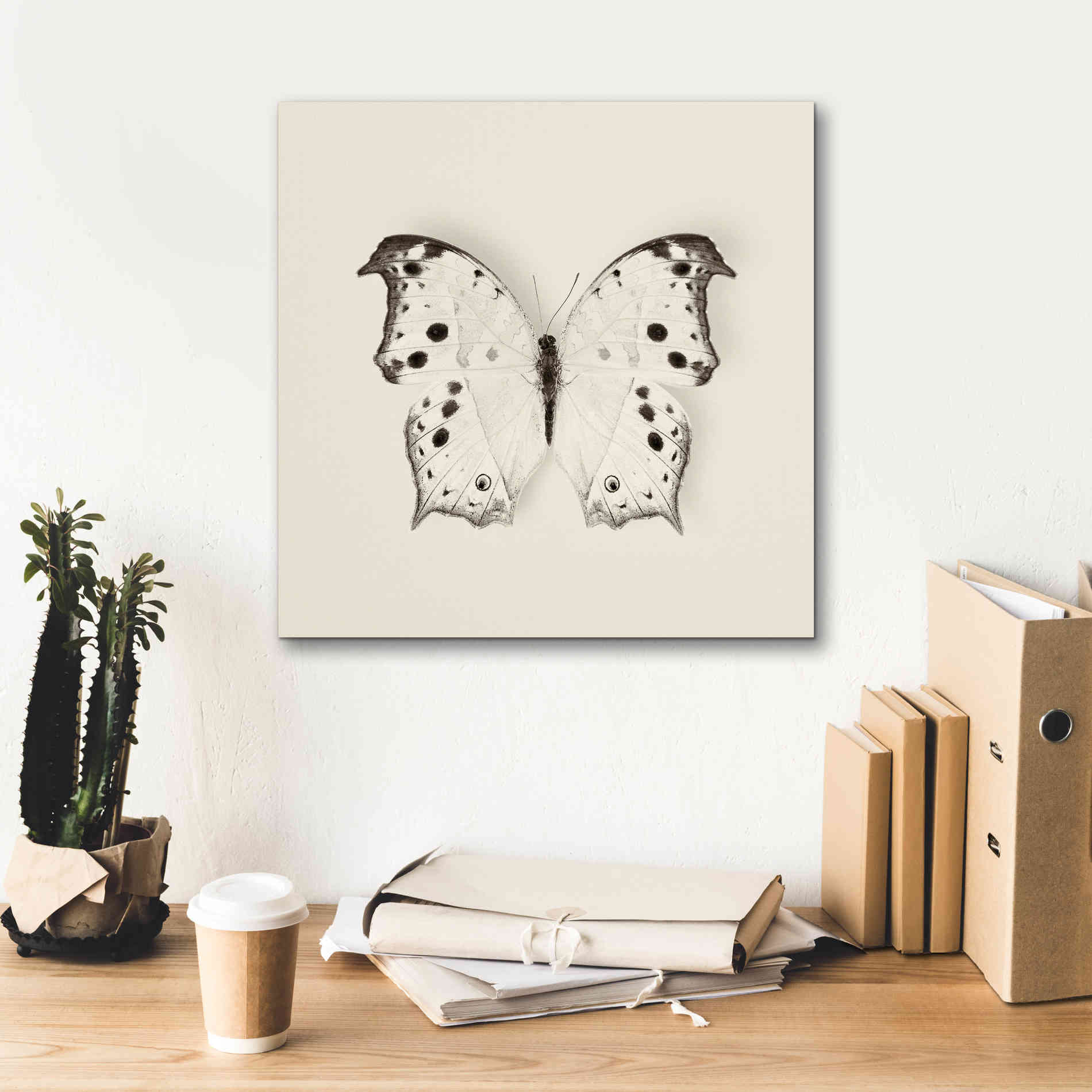 'Butterfly IV B&W' by Debra Van Swearingen, Canvas Wall Art,18 x 18