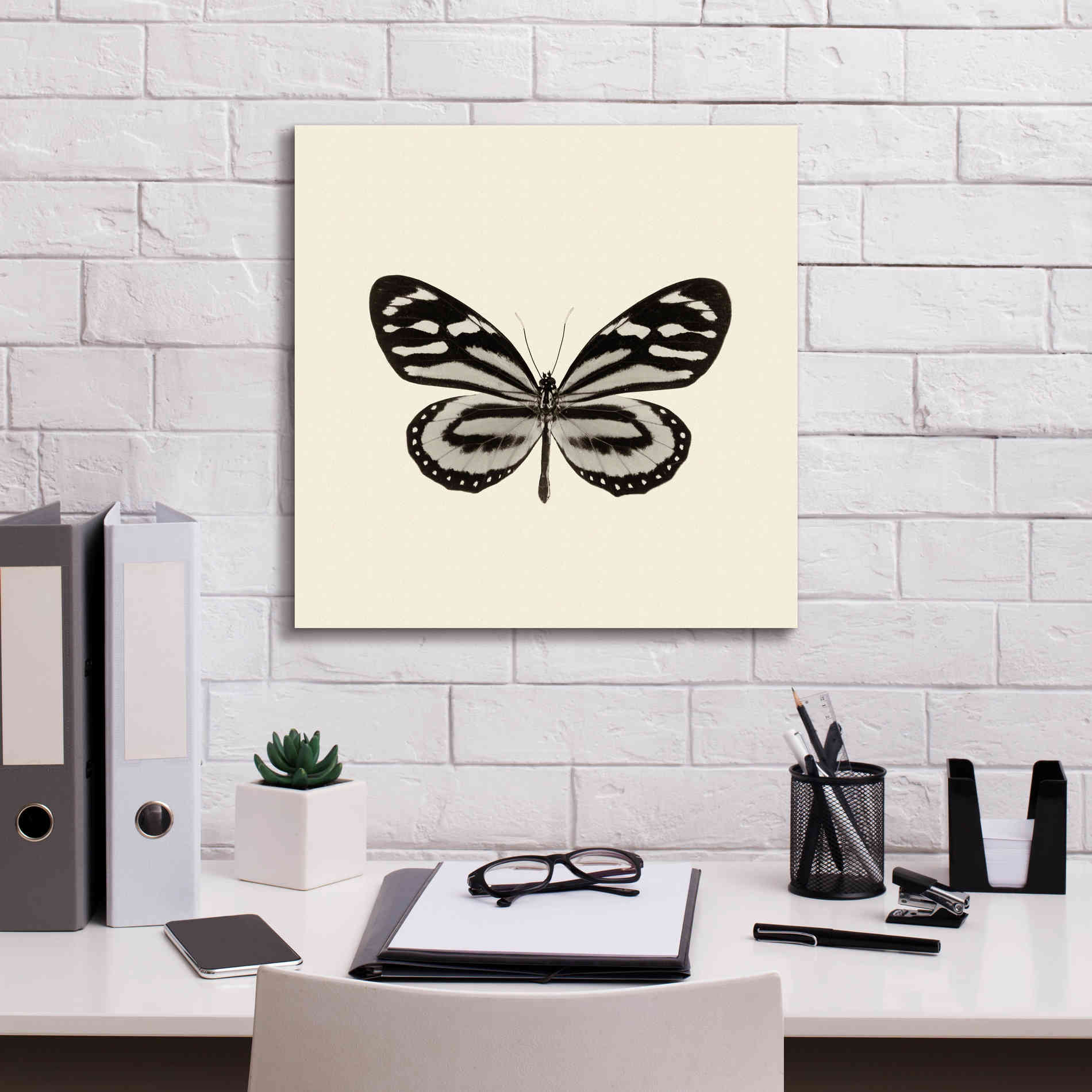 'Butterfly VIII B&W' by Debra Van Swearingen, Canvas Wall Art,18 x 18