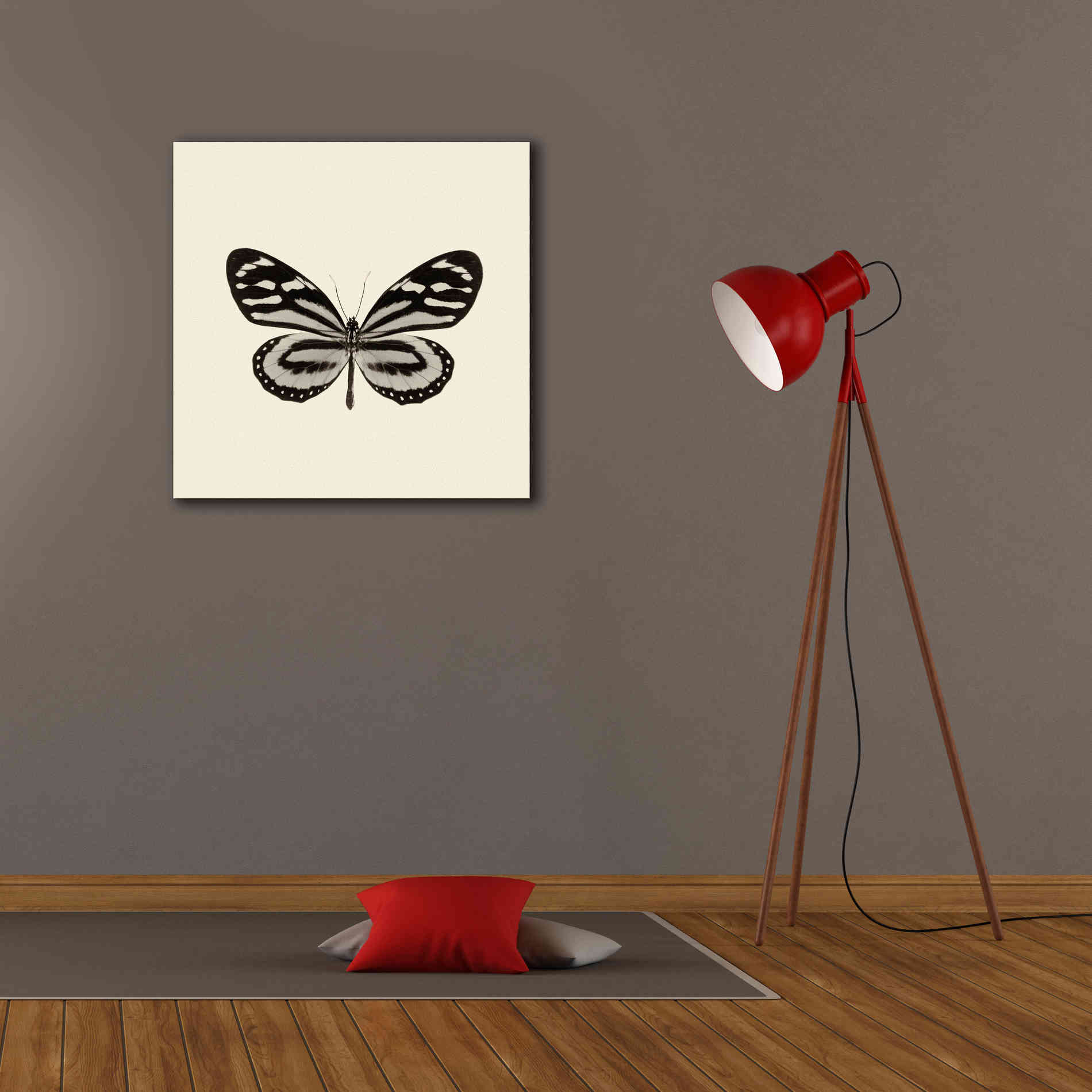 'Butterfly VIII B&W' by Debra Van Swearingen, Canvas Wall Art,26 x 26