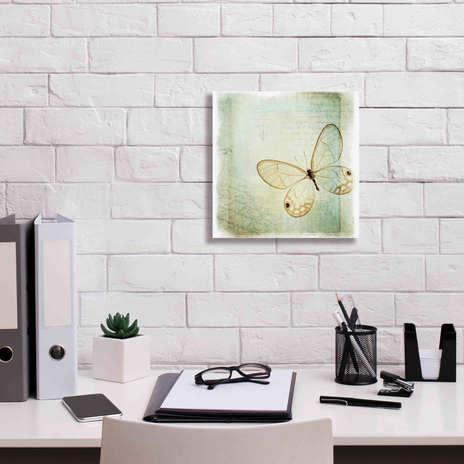 'Floating Butterfly I' by Debra Van Swearingen, Canvas Wall Art,12 x 12