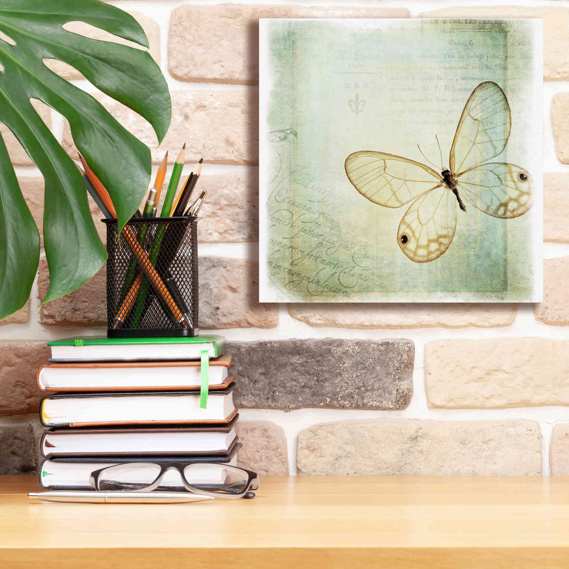 'Floating Butterfly I' by Debra Van Swearingen, Canvas Wall Art,12 x 12