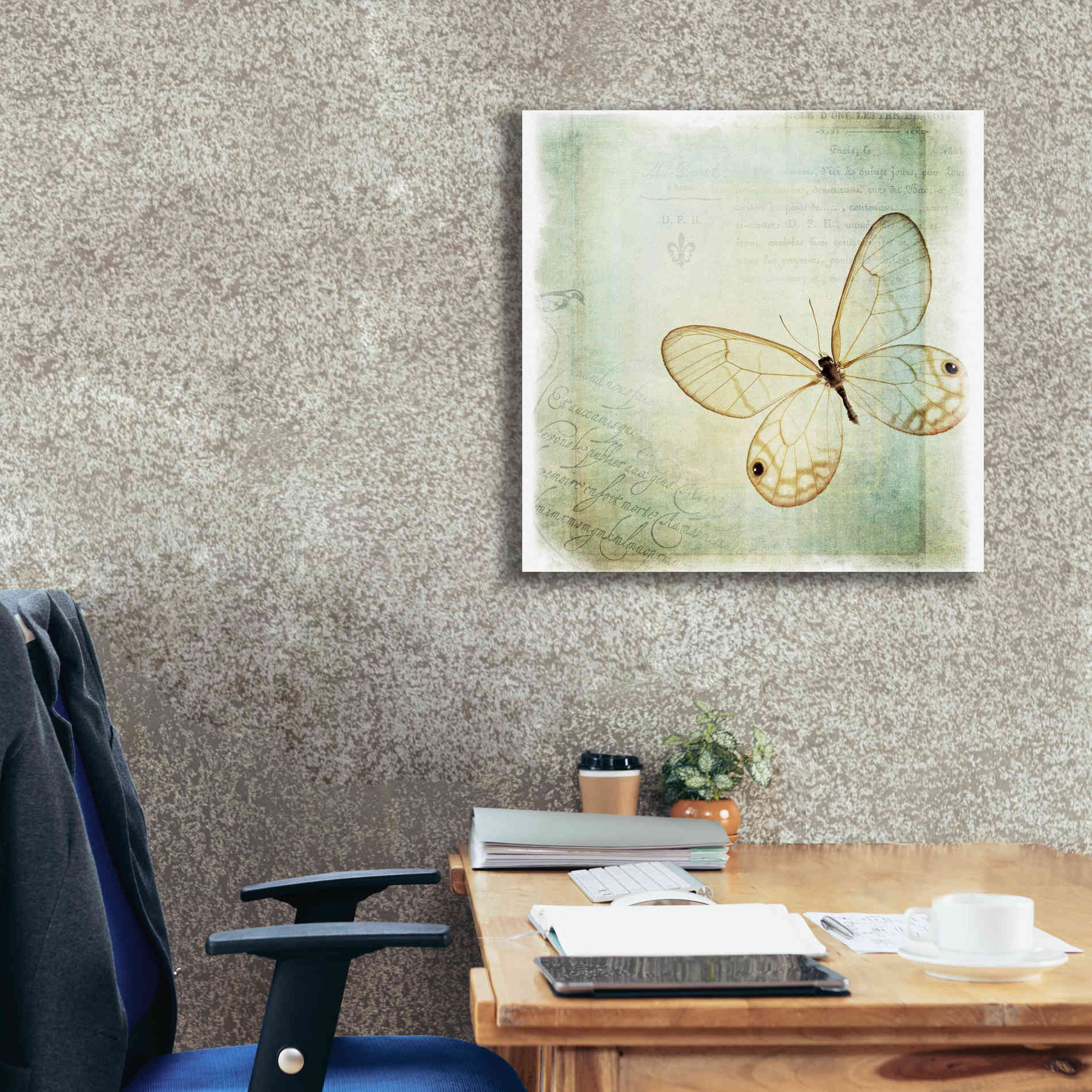 'Floating Butterfly I' by Debra Van Swearingen, Canvas Wall Art,26 x 26