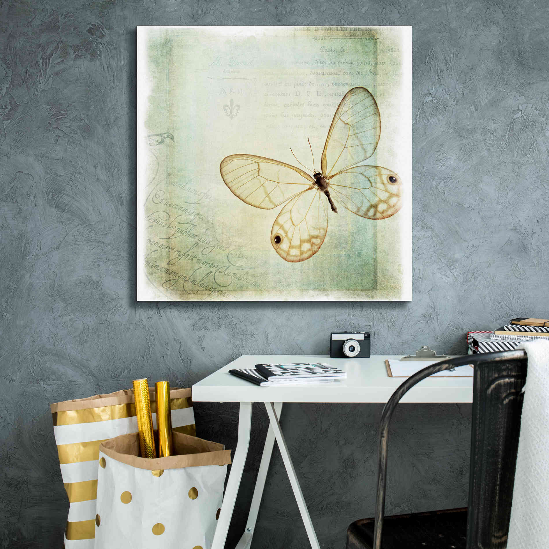 'Floating Butterfly I' by Debra Van Swearingen, Canvas Wall Art,26 x 26