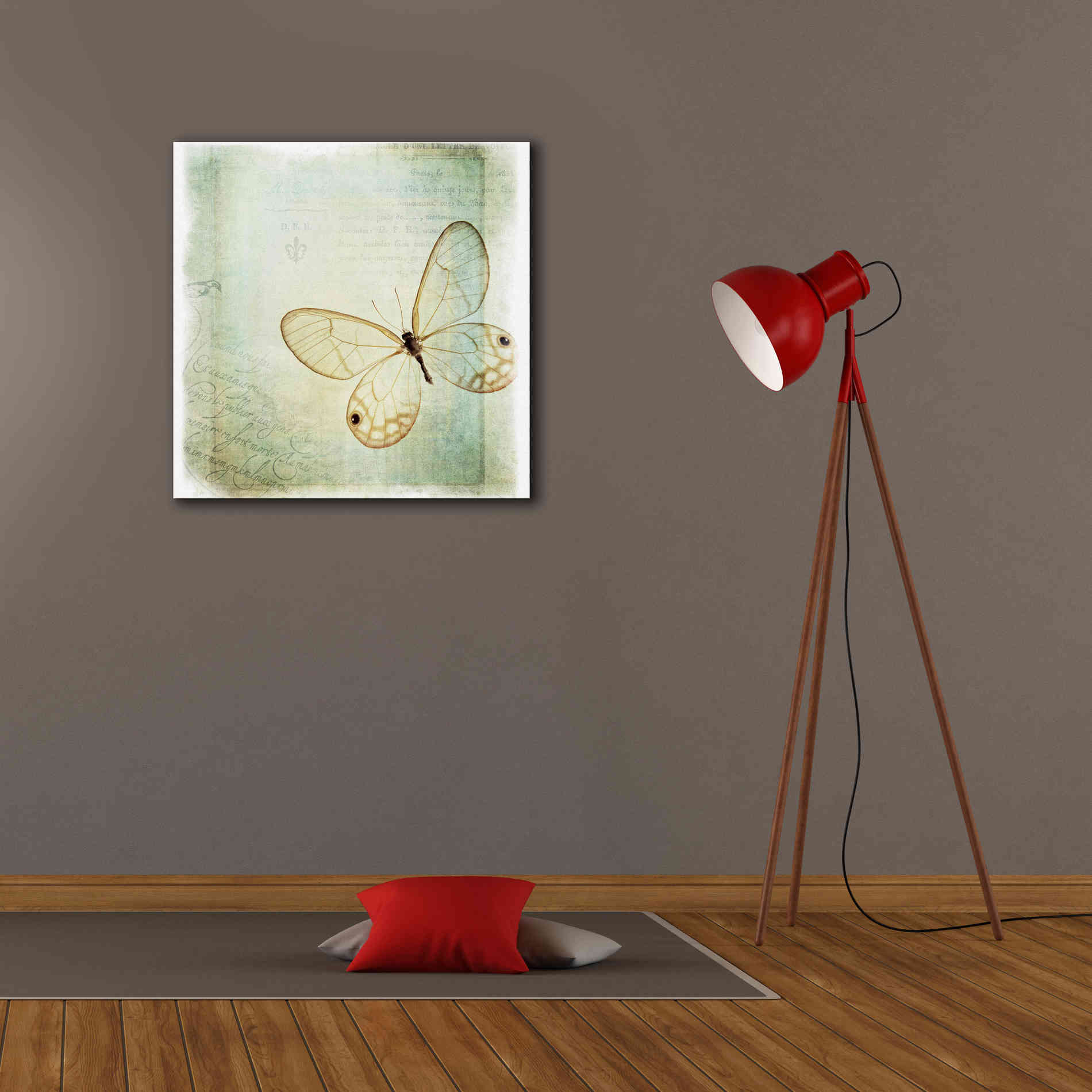 'Floating Butterfly I' by Debra Van Swearingen, Canvas Wall Art,26 x 26