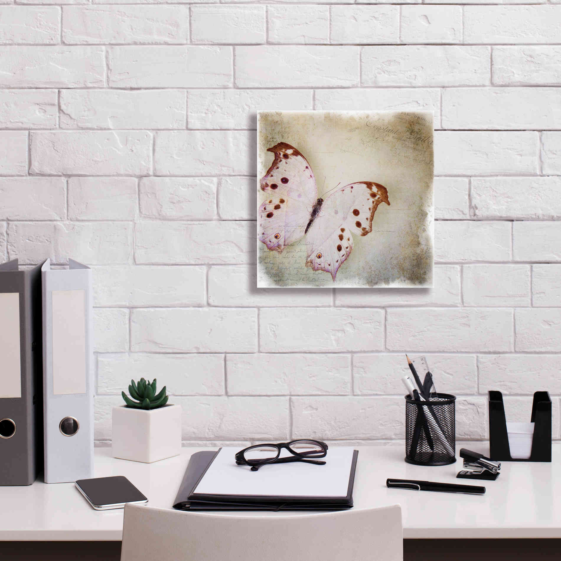 'Floating Butterfly II' by Debra Van Swearingen, Canvas Wall Art,12 x 12