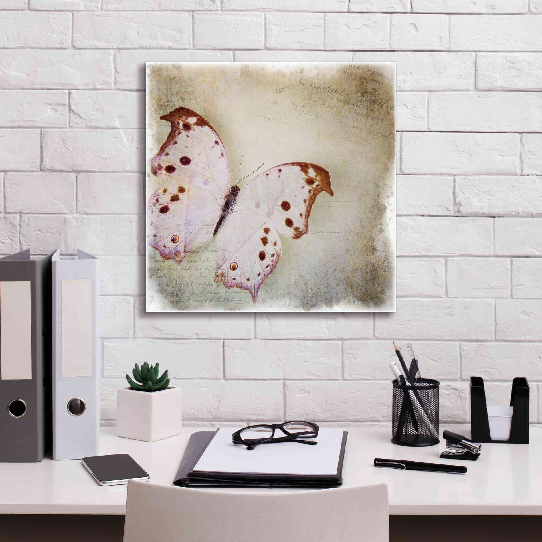 'Floating Butterfly II' by Debra Van Swearingen, Canvas Wall Art,18 x 18