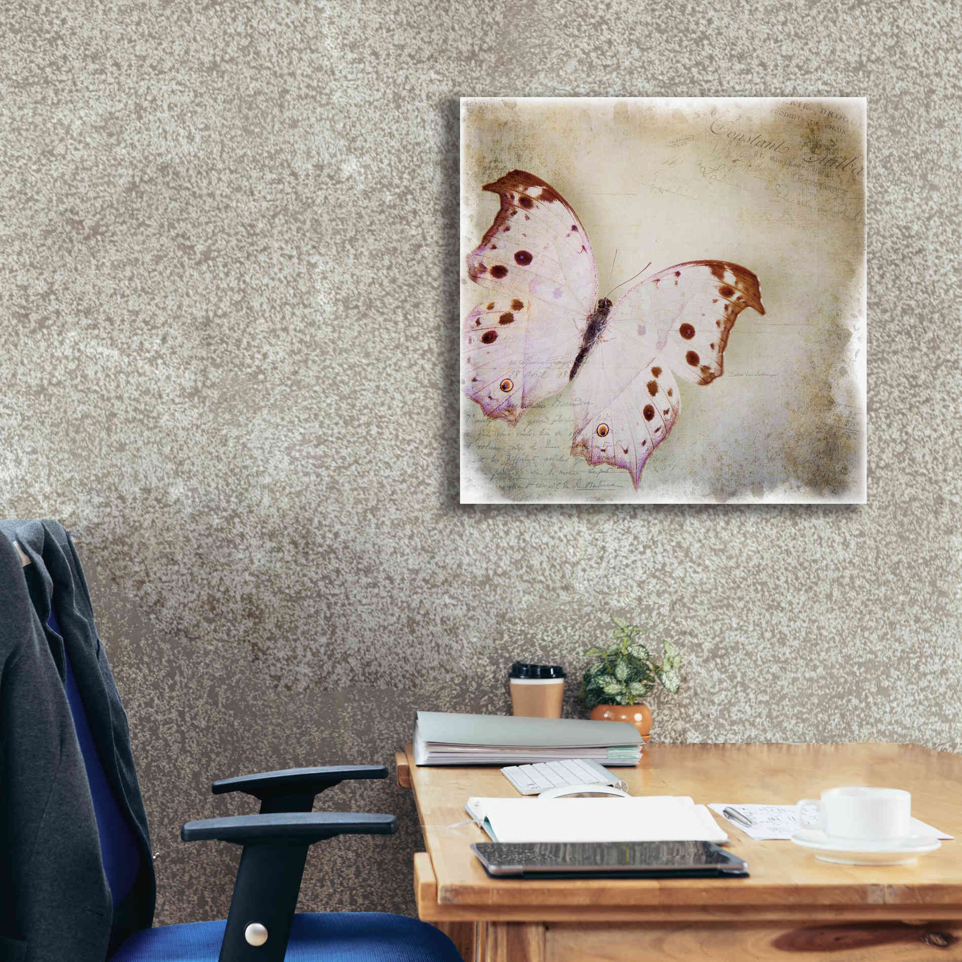 'Floating Butterfly II' by Debra Van Swearingen, Canvas Wall Art,26 x 26