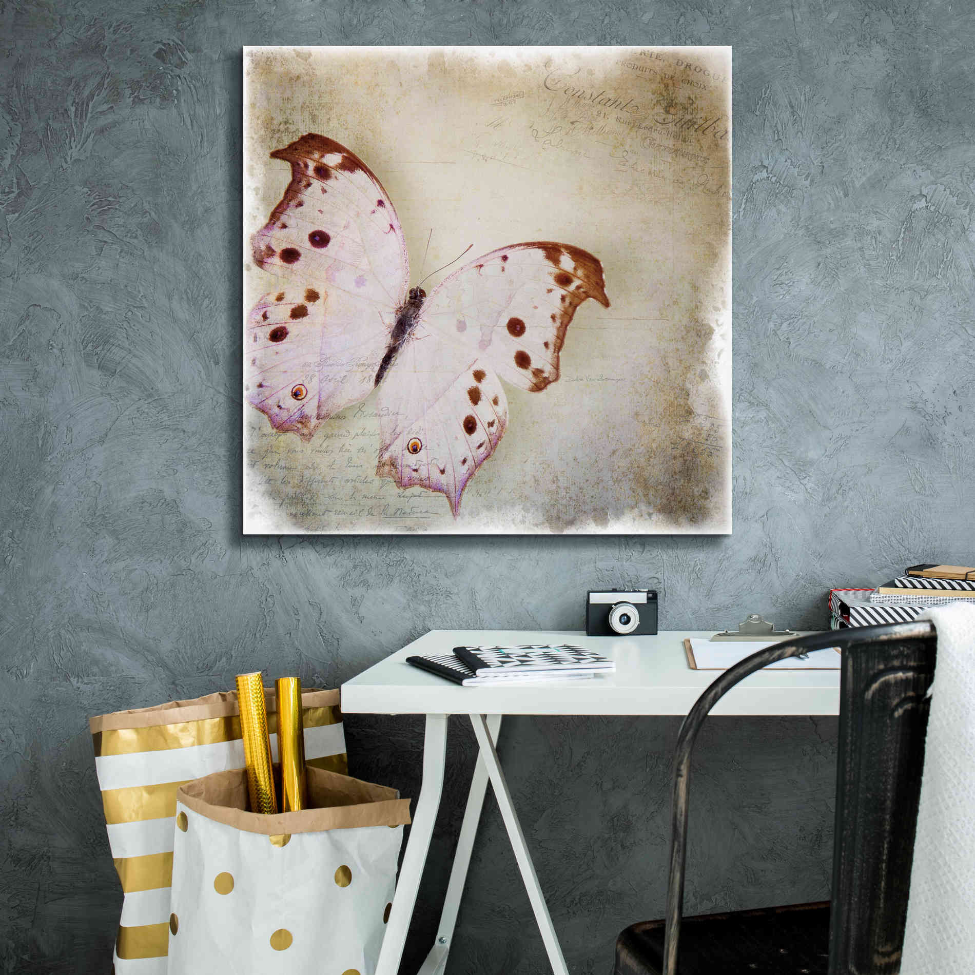 'Floating Butterfly II' by Debra Van Swearingen, Canvas Wall Art,26 x 26