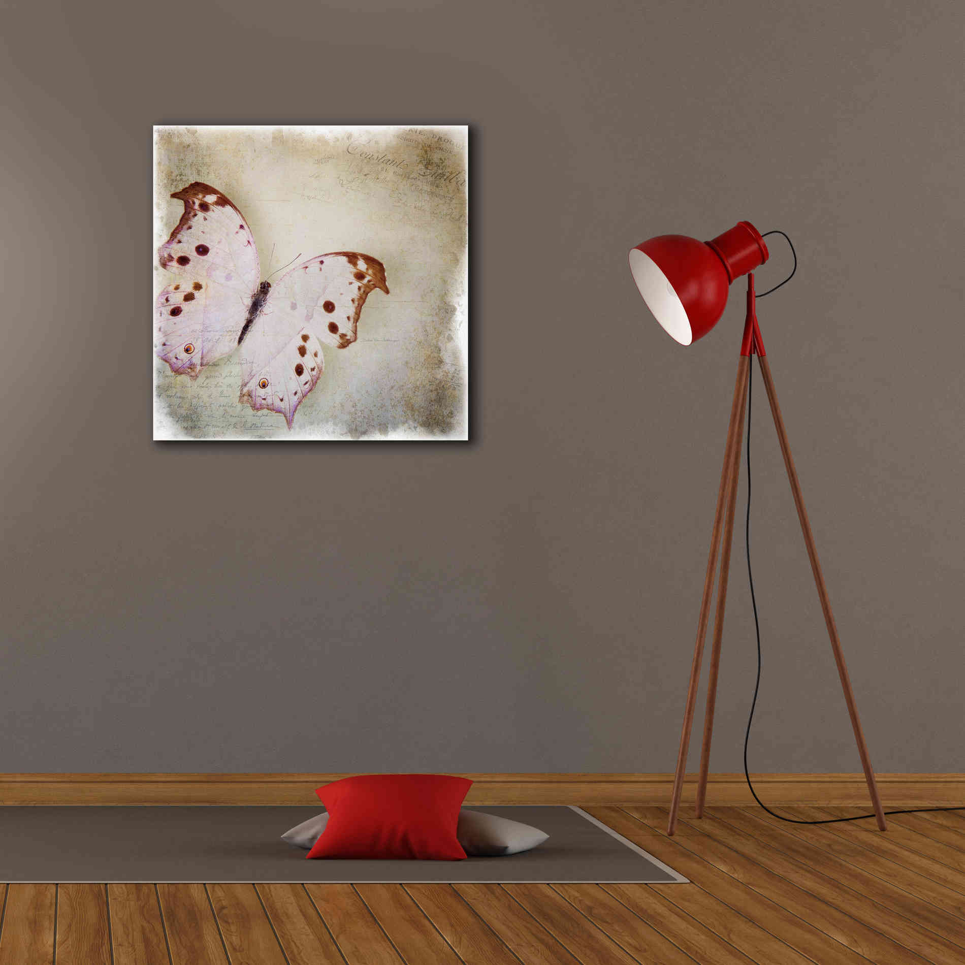 'Floating Butterfly II' by Debra Van Swearingen, Canvas Wall Art,26 x 26